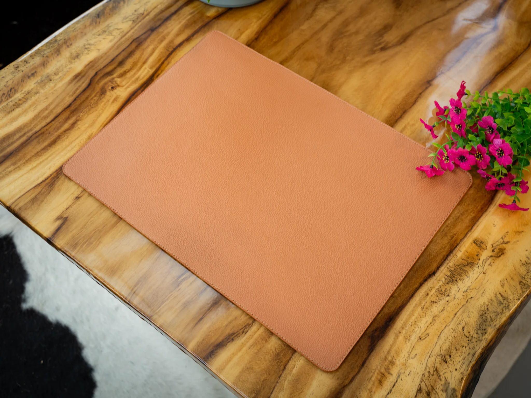Italian Leather Table Mat - Cream - Image 3