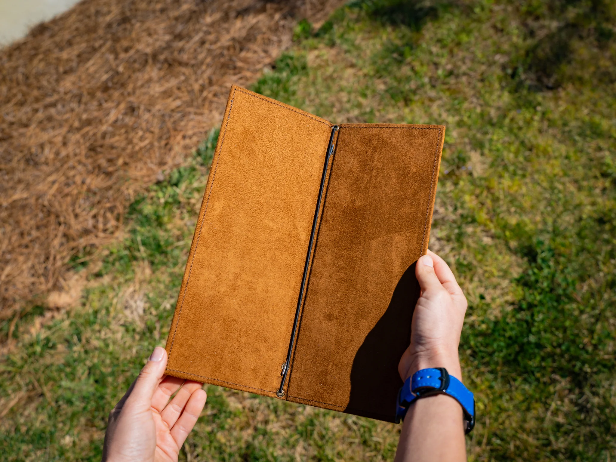 Leather Beverage Menu - Orange - Image 2