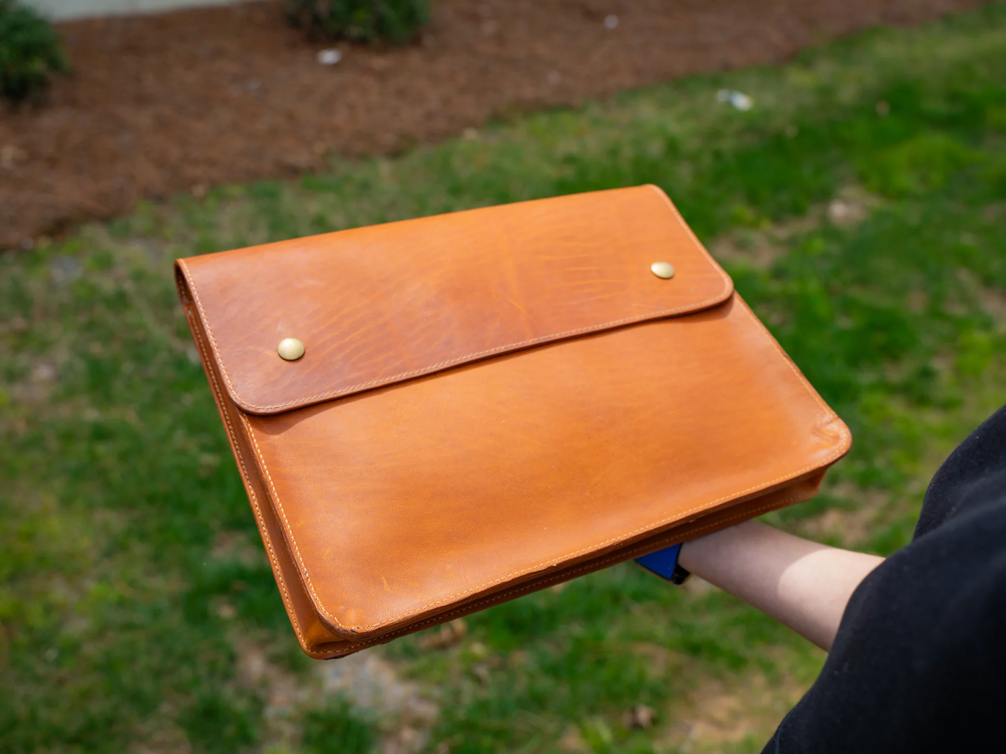 Leather Document Folder - Natural - Image 6