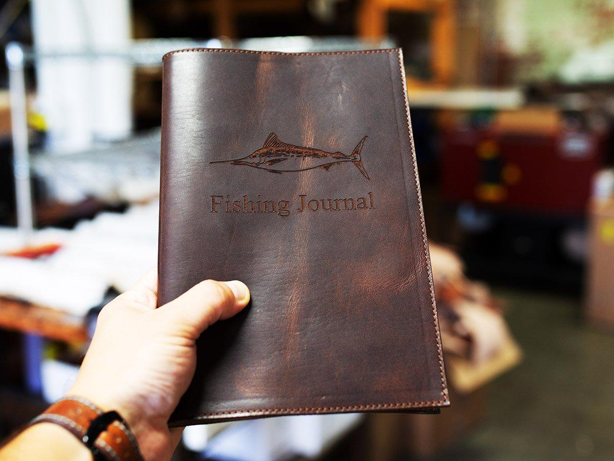 Leather Fishing Log - Chestnut - Image 3