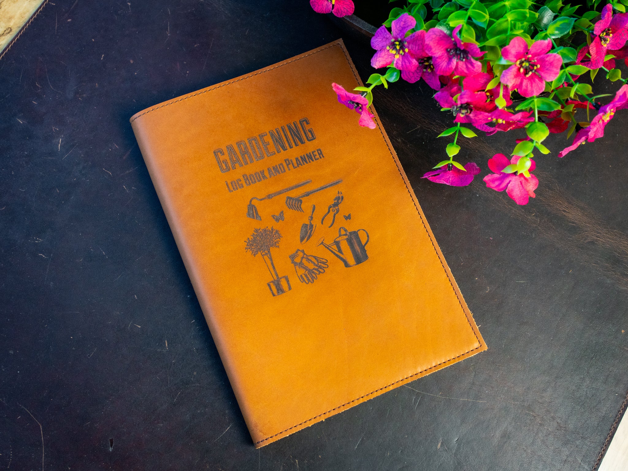 Leather Gardening Journal - Natural - Image 2