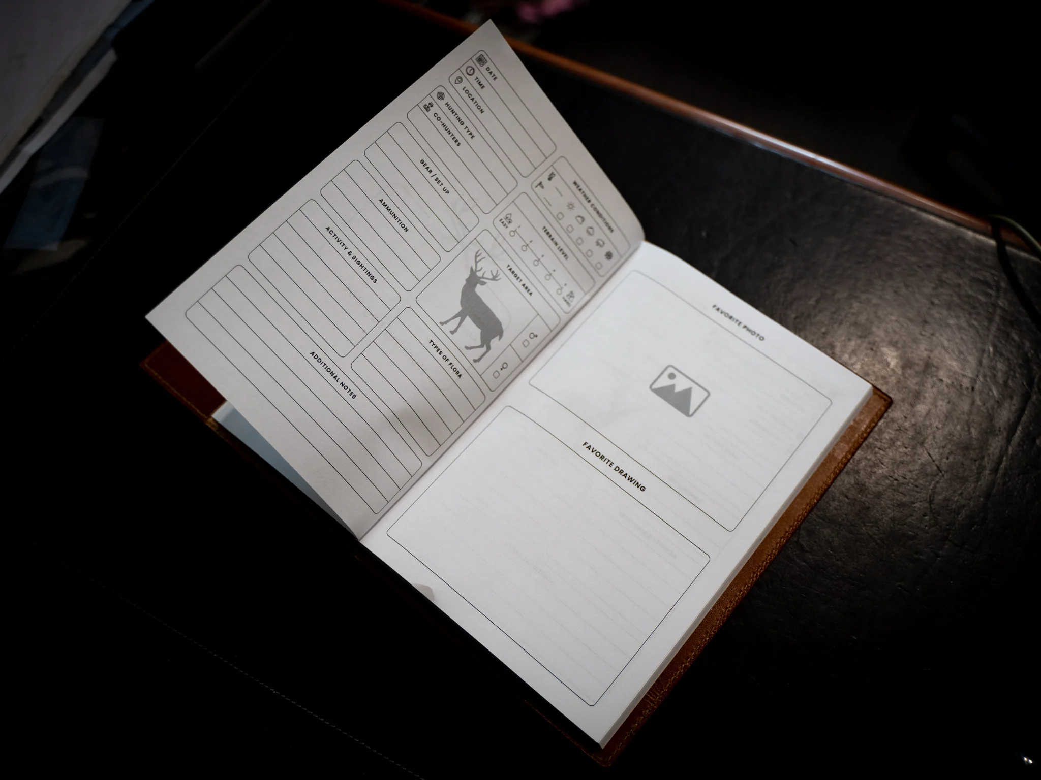 Leather Hunters Log Book - Natural - Image 2