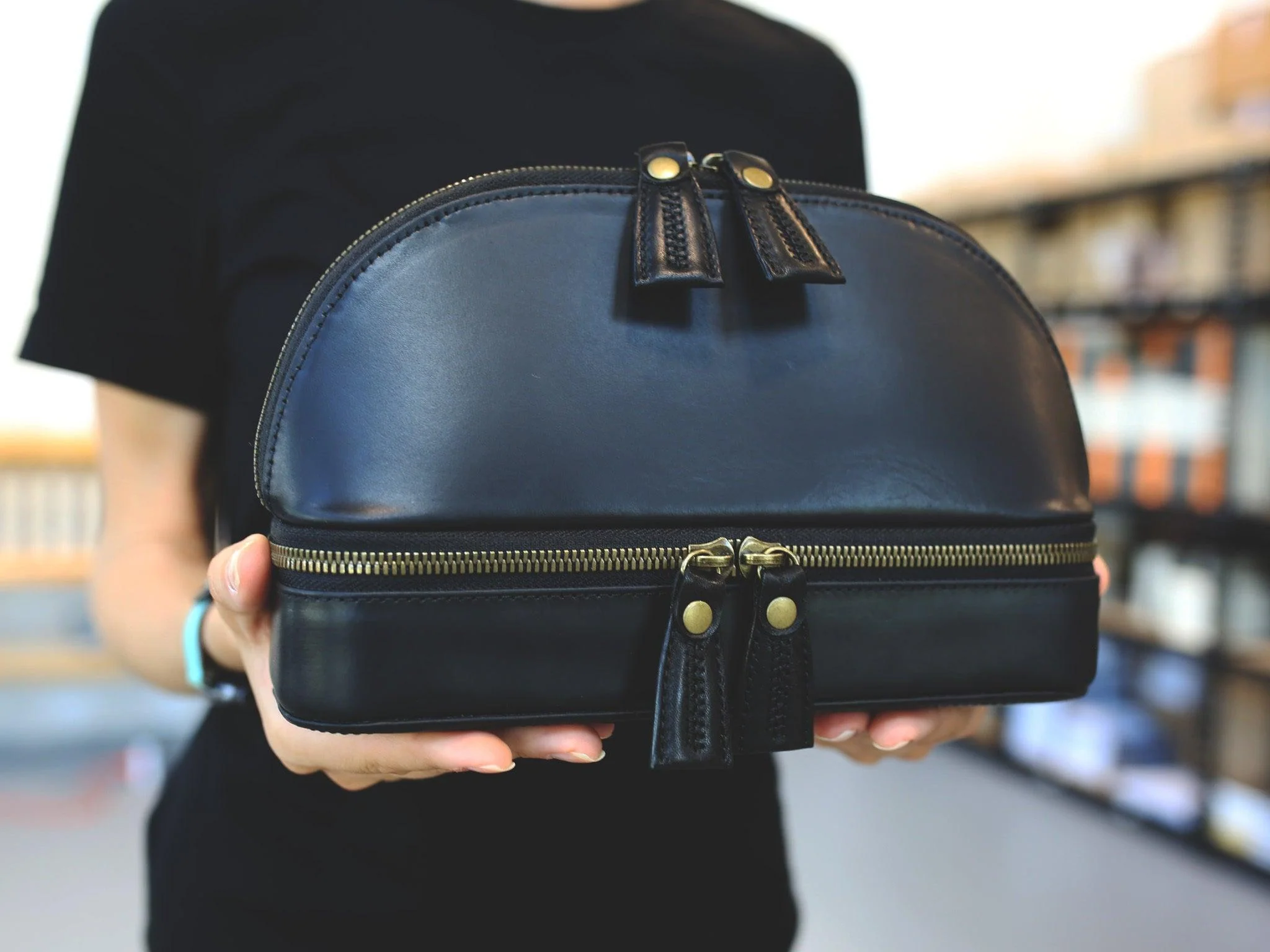 Leather Jewelry Organizer - Black - Image 4