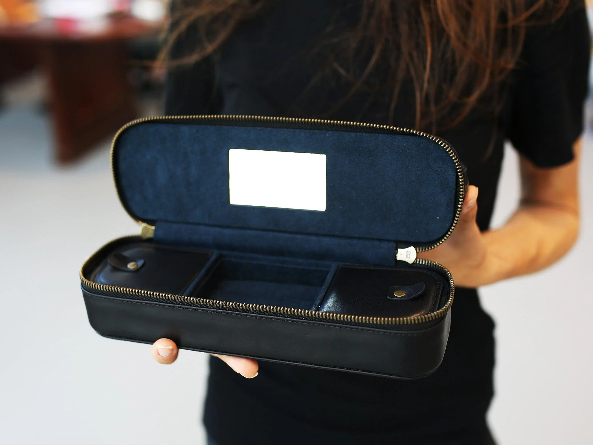 Leather Jewelry Organizer - Black - Image 6