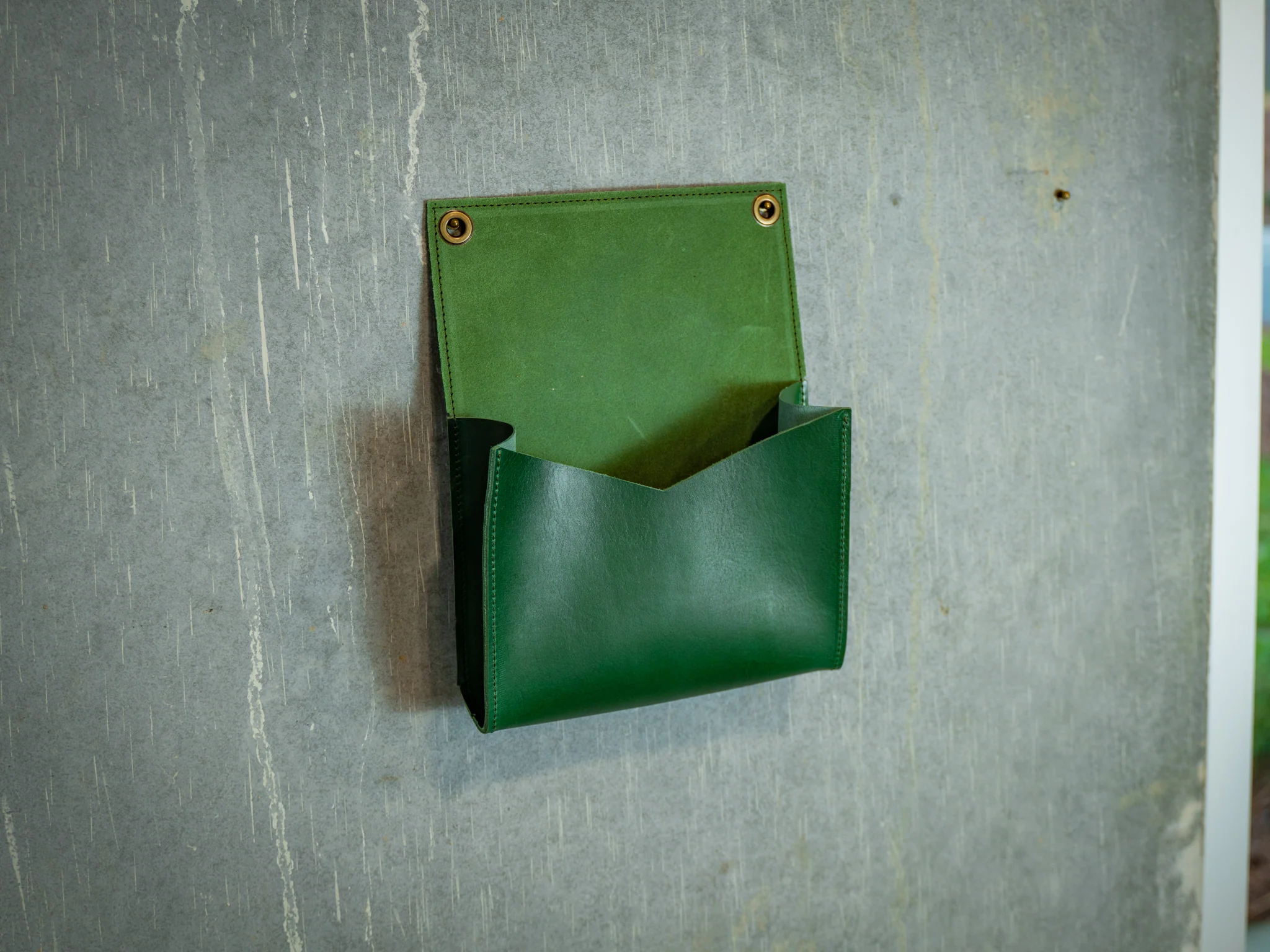 Leather Mail Box - Green - Image 2