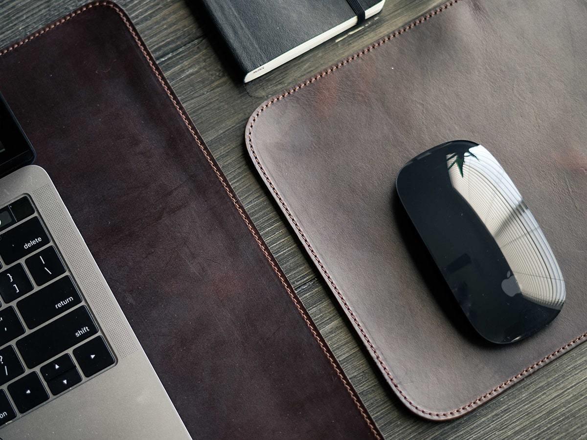 Leather Mouse Pad Horween - Brown - Image 2