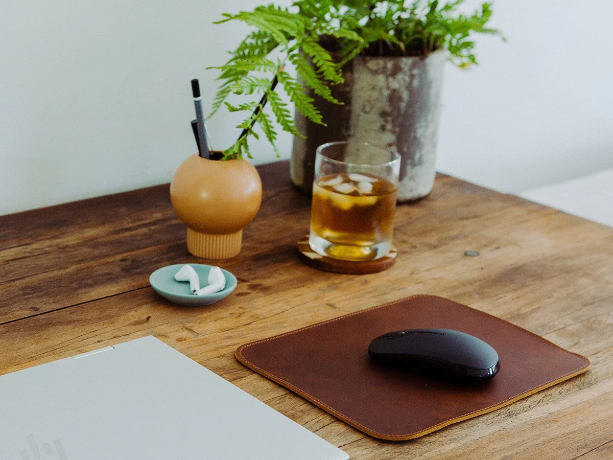Leather Mouse Pad Milwaukee - Tan - Image 2