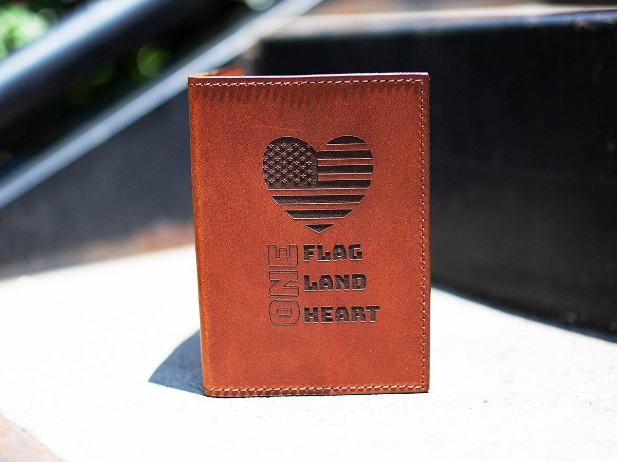 Leather Passport Holder With Engraving - Image 2