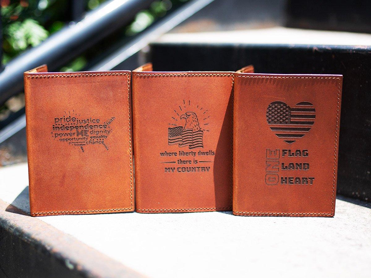 Leather Passport Holder With Engraving - Image 4