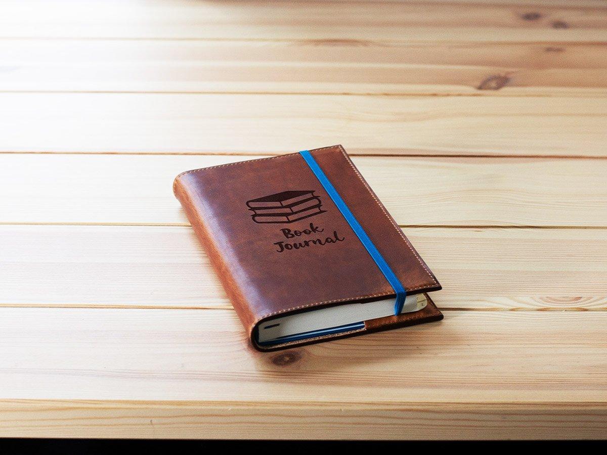 Leather Reading Journal / Book Journal Milwaukee - Natural - Image 4