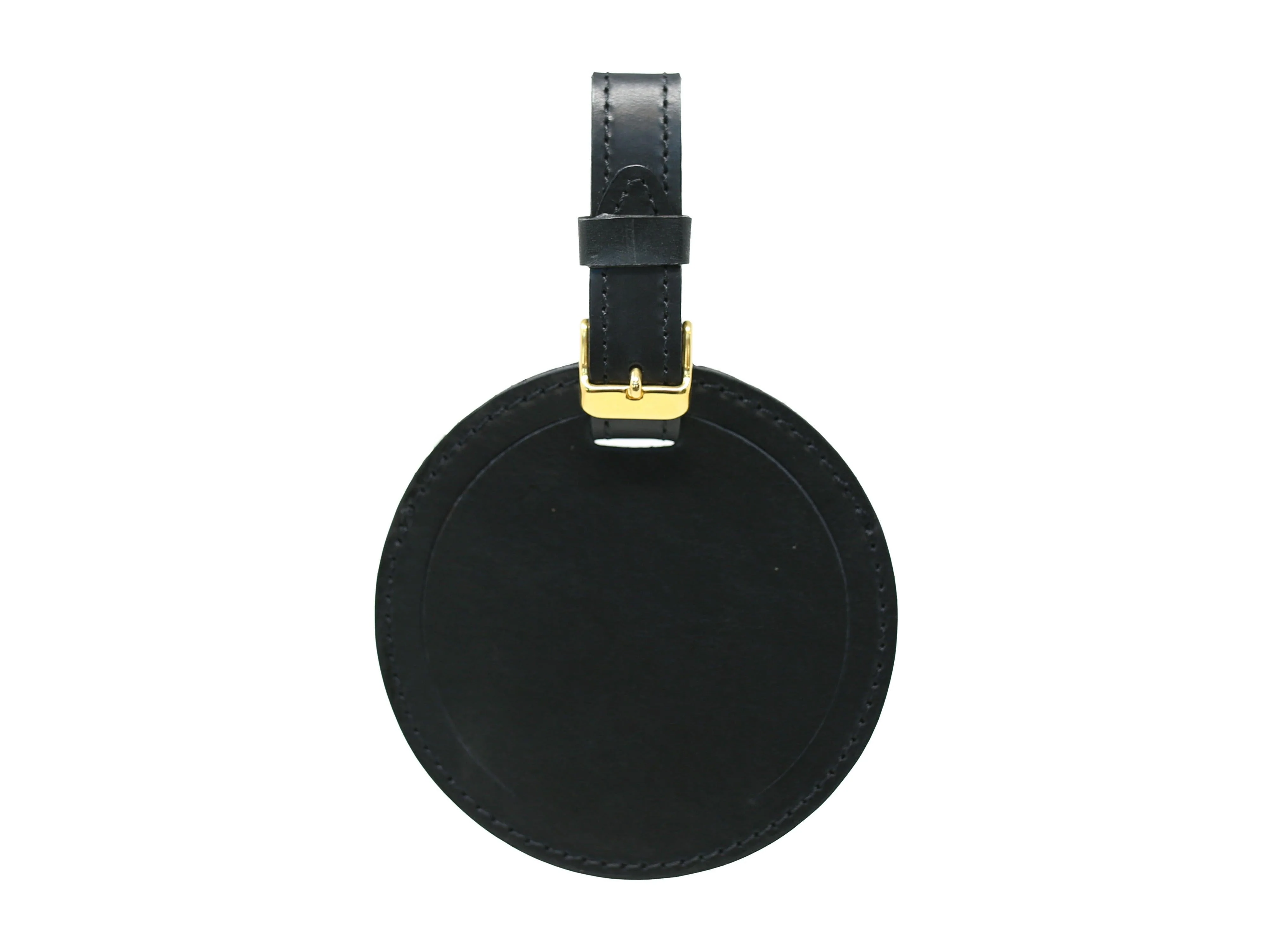 Leather Travel Tag - Black