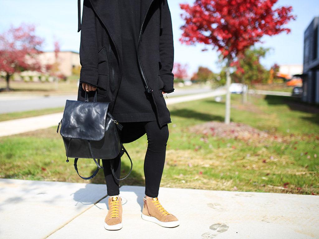 Leather Vinka Backpack - Black - Image 3