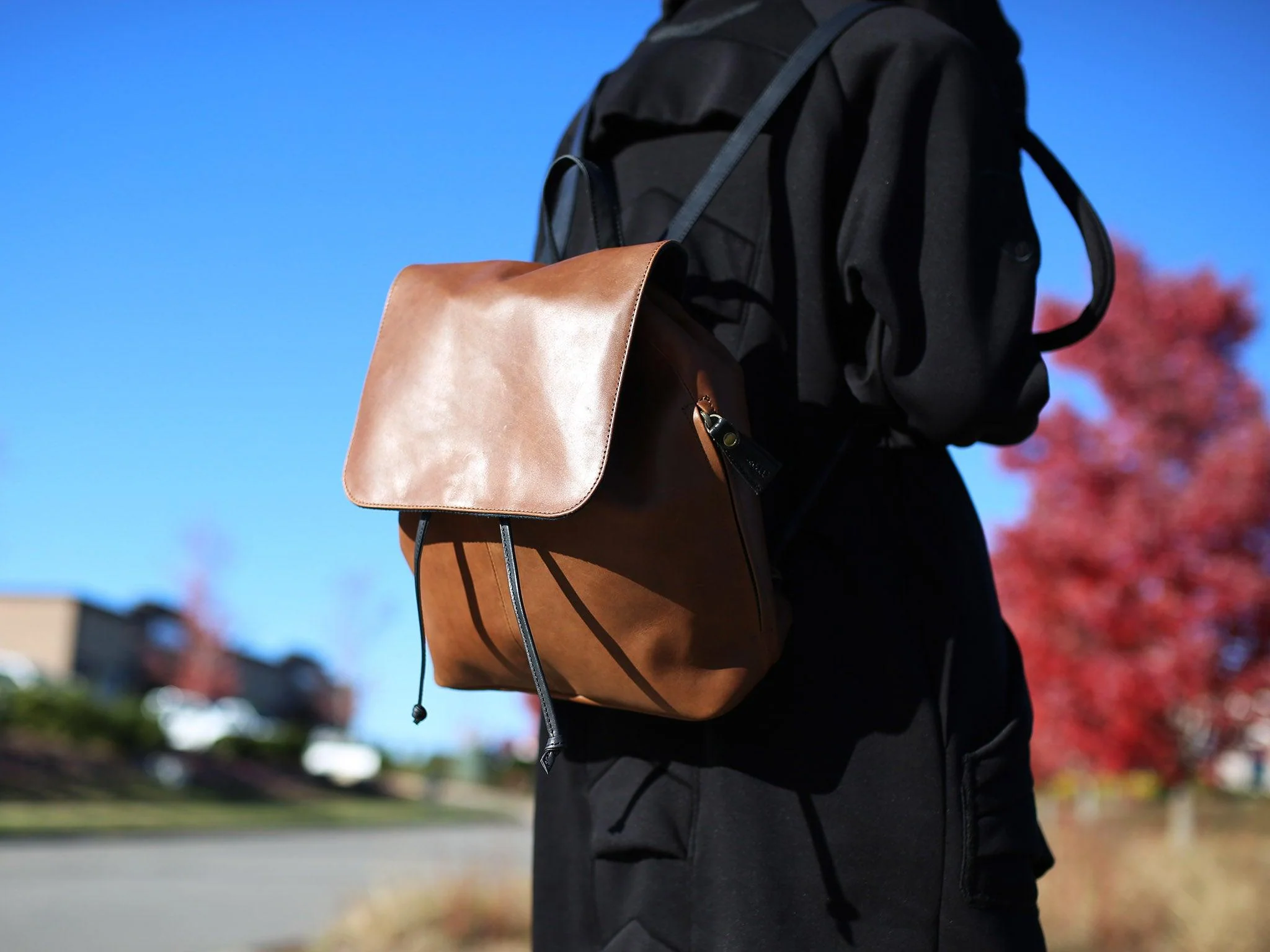 Leather Vinka Backpack - Brown - Image 2
