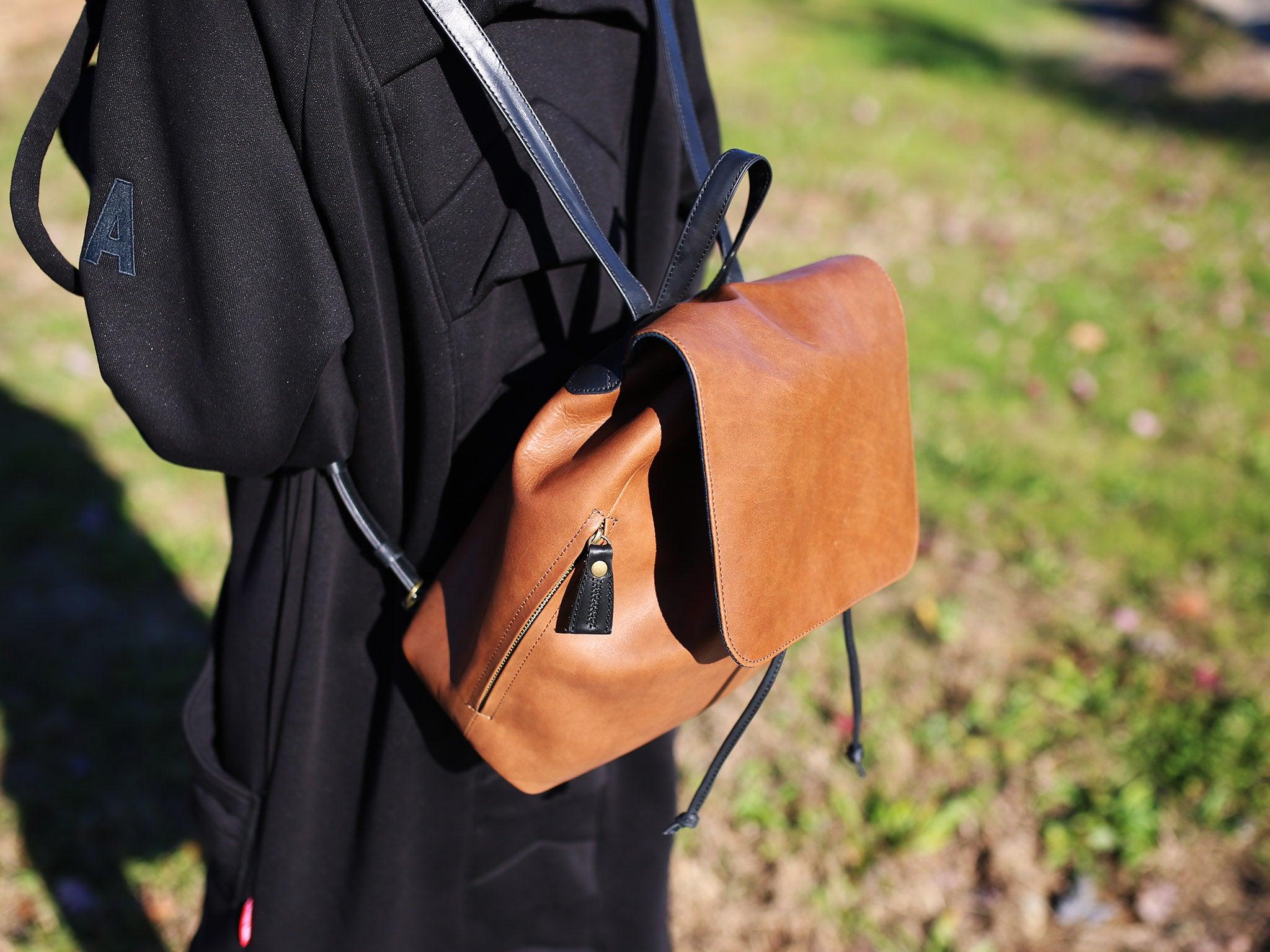 Leather Vinka Backpack - Brown - Image 3