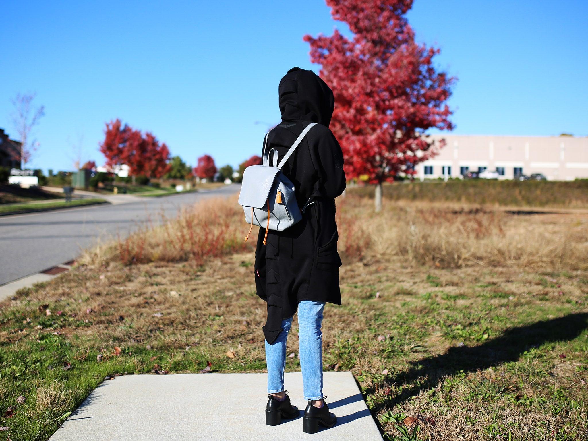 Leather Vinka Backpack - Grey - Image 2