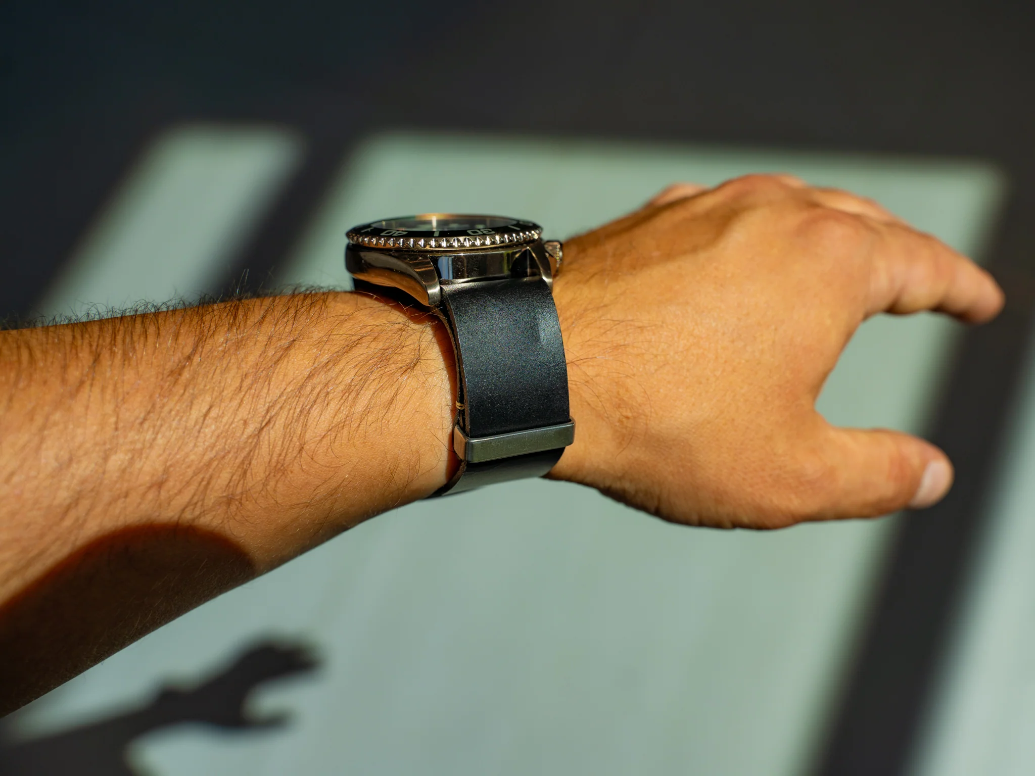 Leather Watch Band 1 piece - Black - Image 5