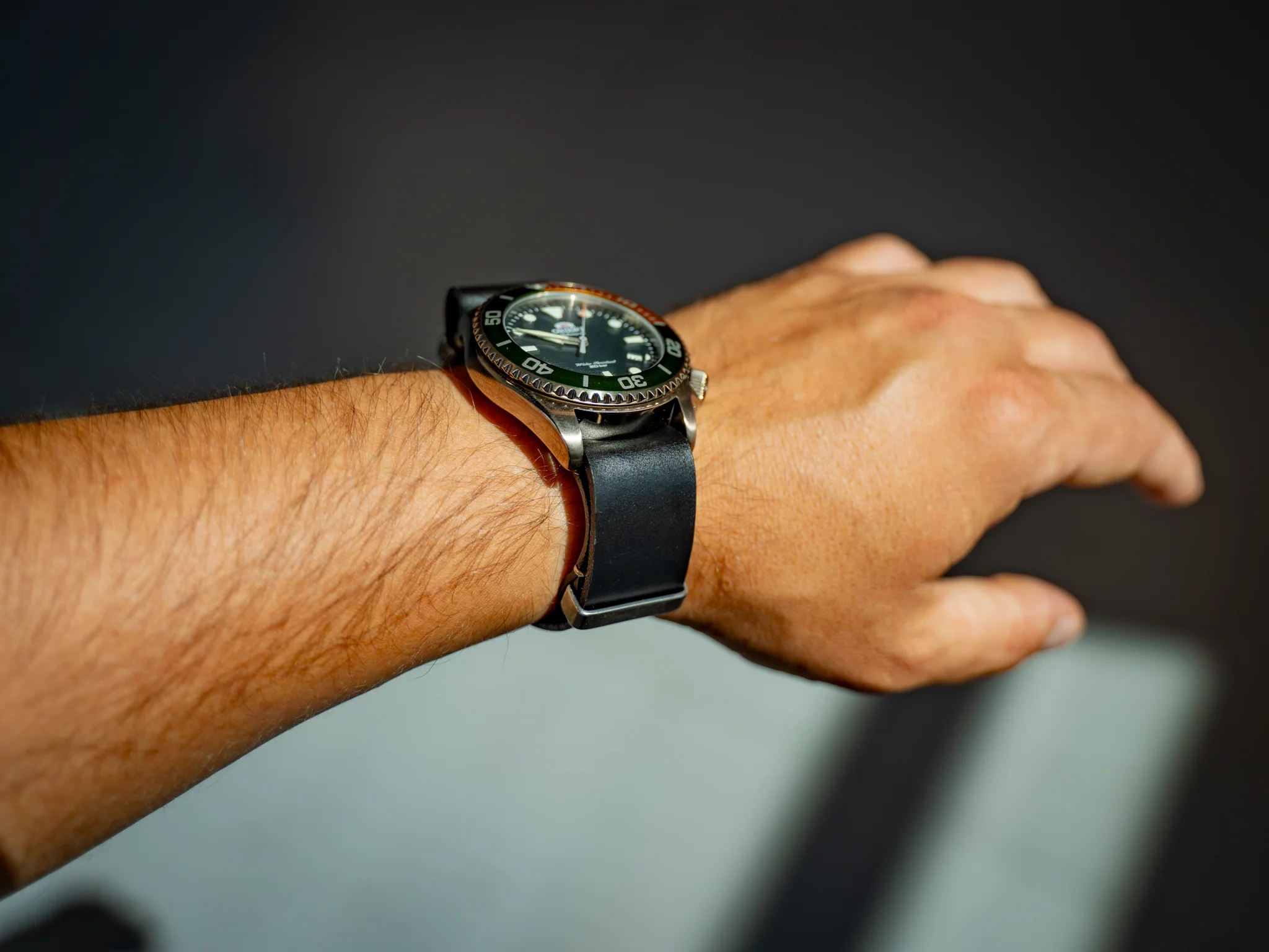 Leather Watch Band 1 piece - Black - Image 6