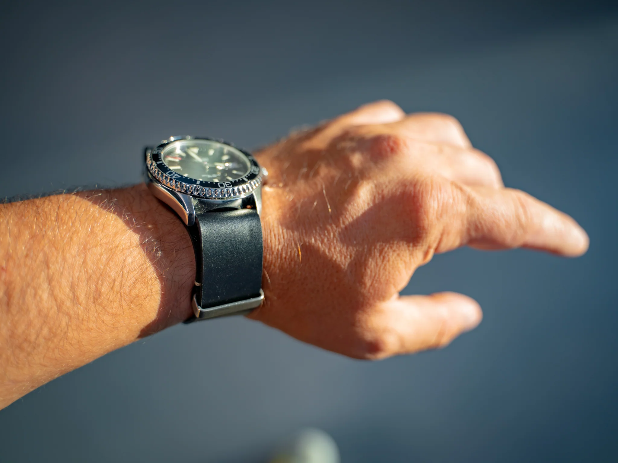 Leather Watch Band 1 piece - Black - Image 7