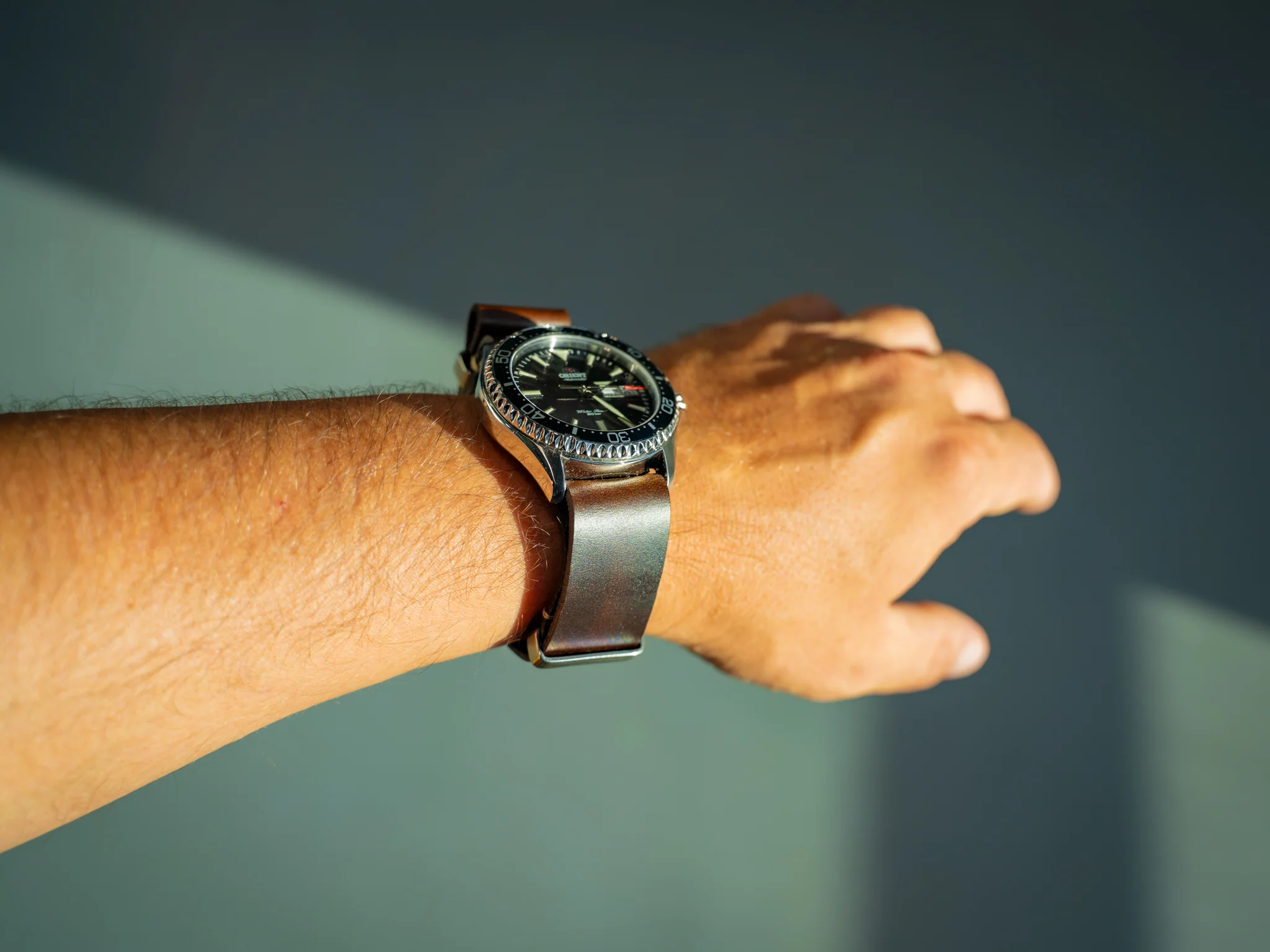 Leather Watch Band 1 piece - Brown - Image 6