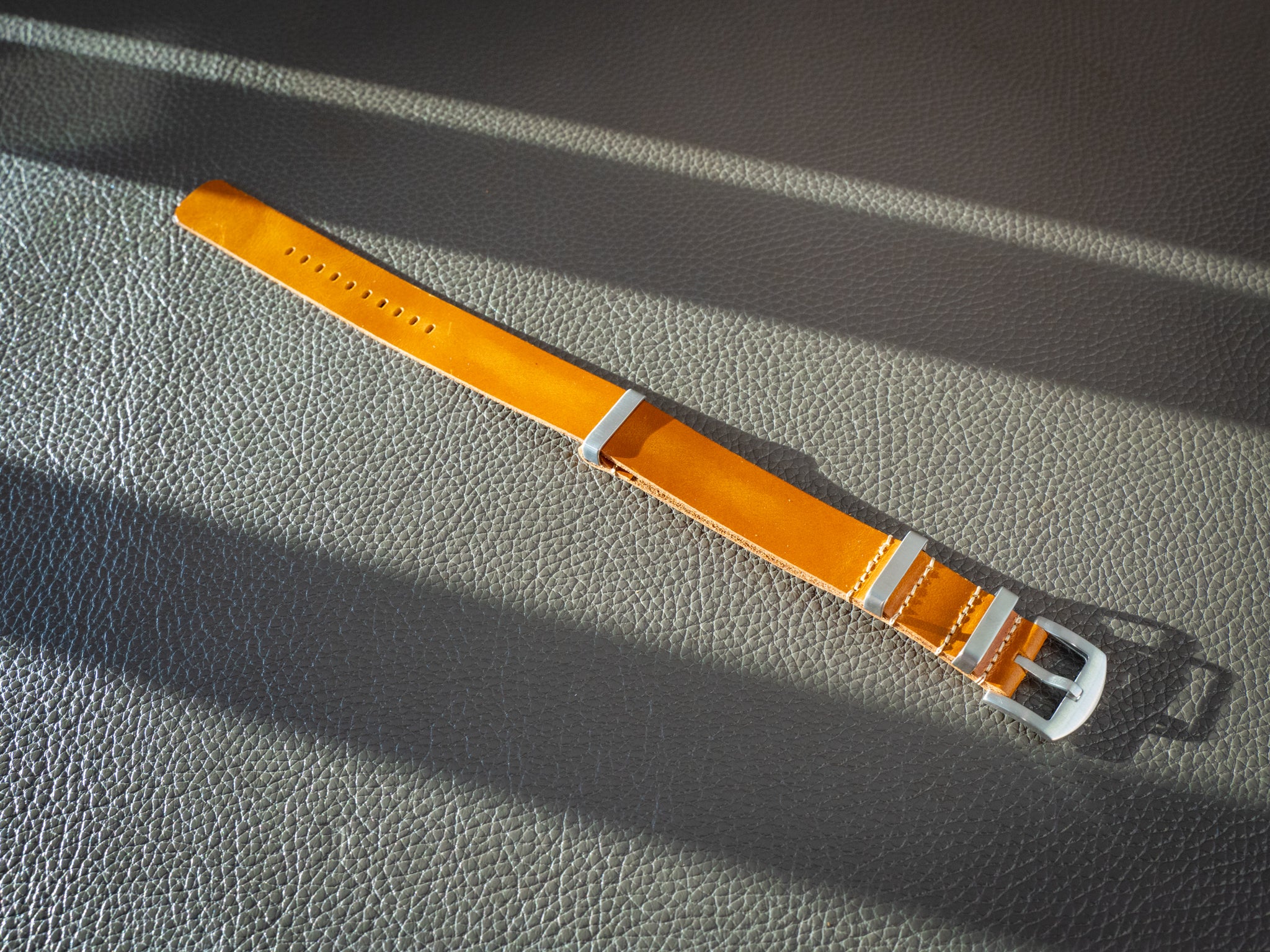 Leather Watch Band 1 piece - Natural - Image 4