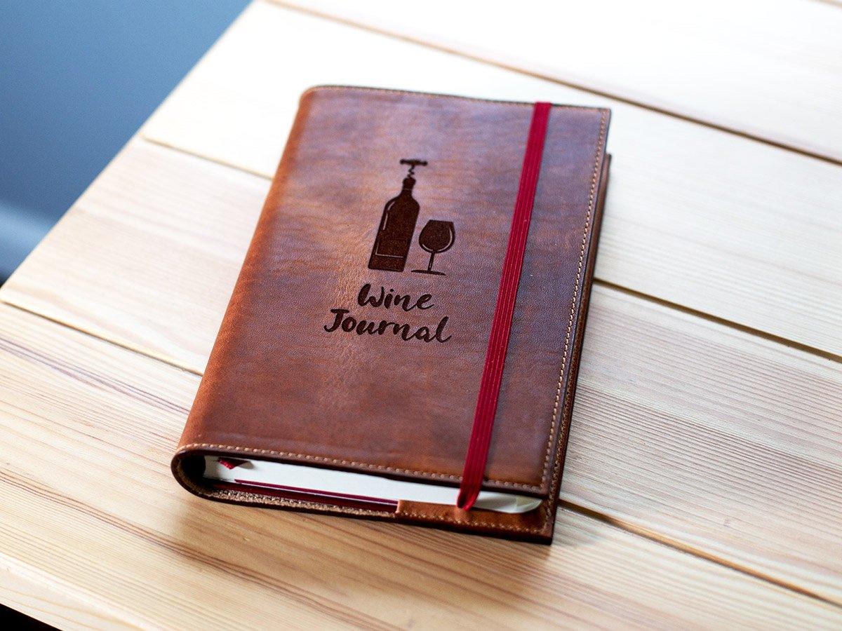 Leather Wine Journal / Wine Lover Gift / Milwaukee - Natural - Image 3