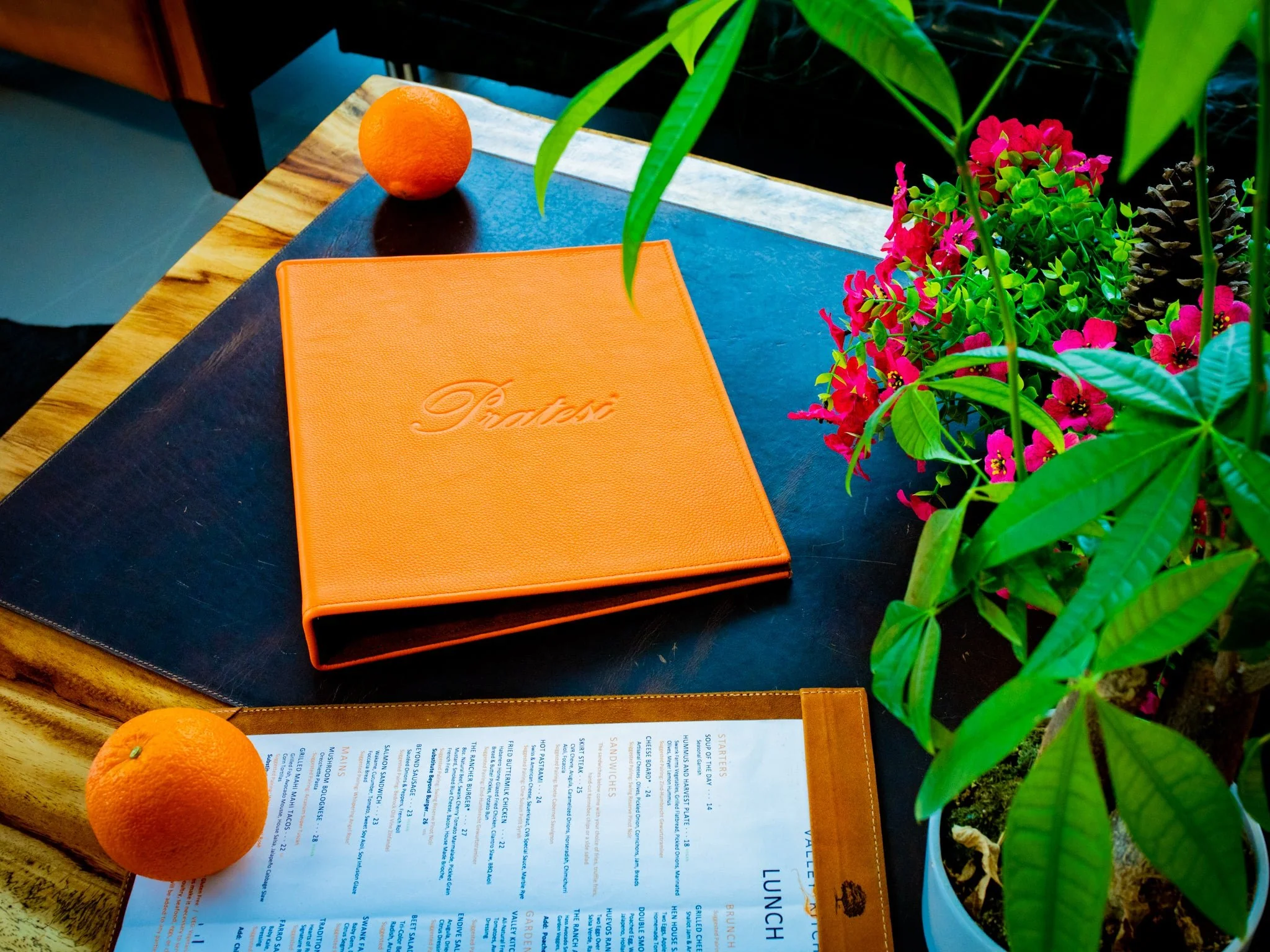 Menu Folder with Ring Binder - Orange - Image 2
