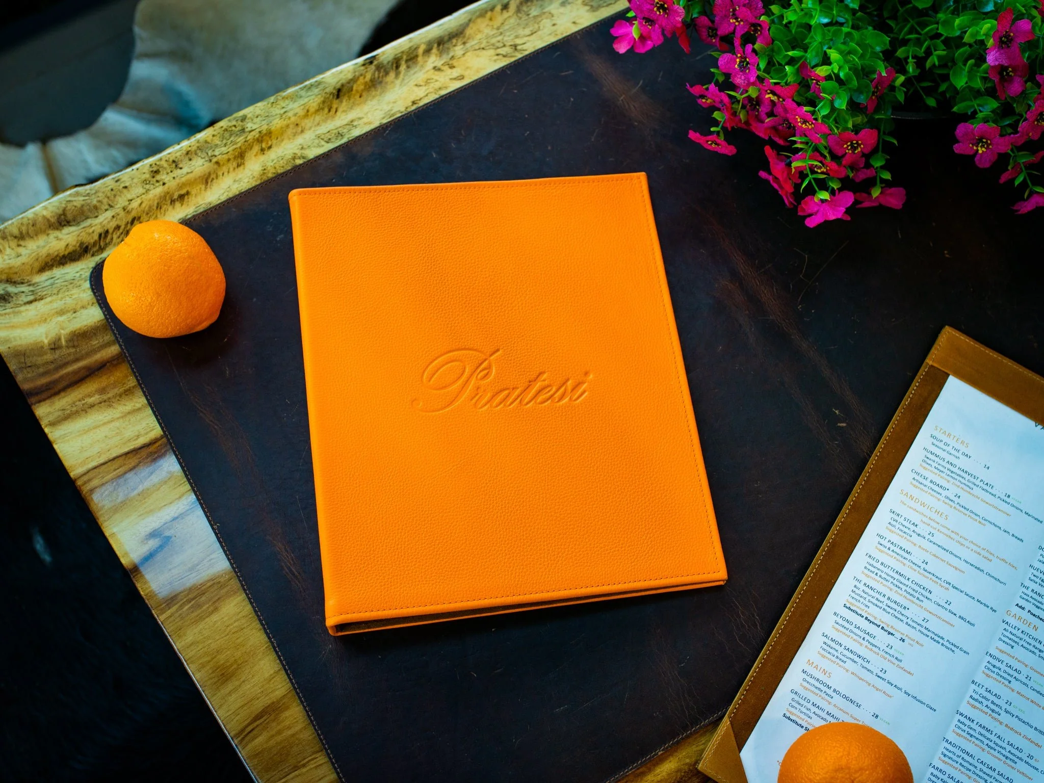 Menu Folder with Ring Binder - Orange - Image 4