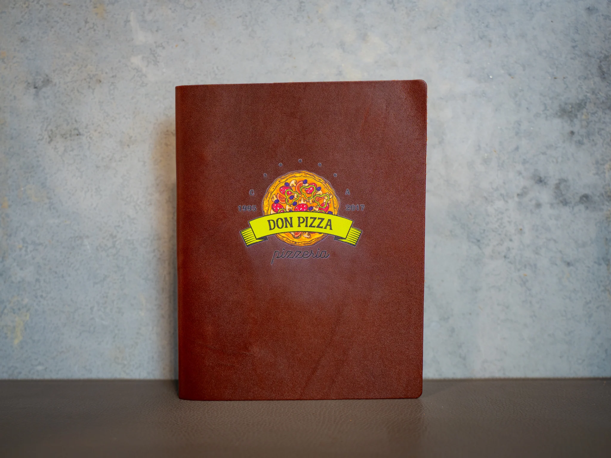Mexican Leather Simple Menu with 6 Rings - Chestnut - Image 3