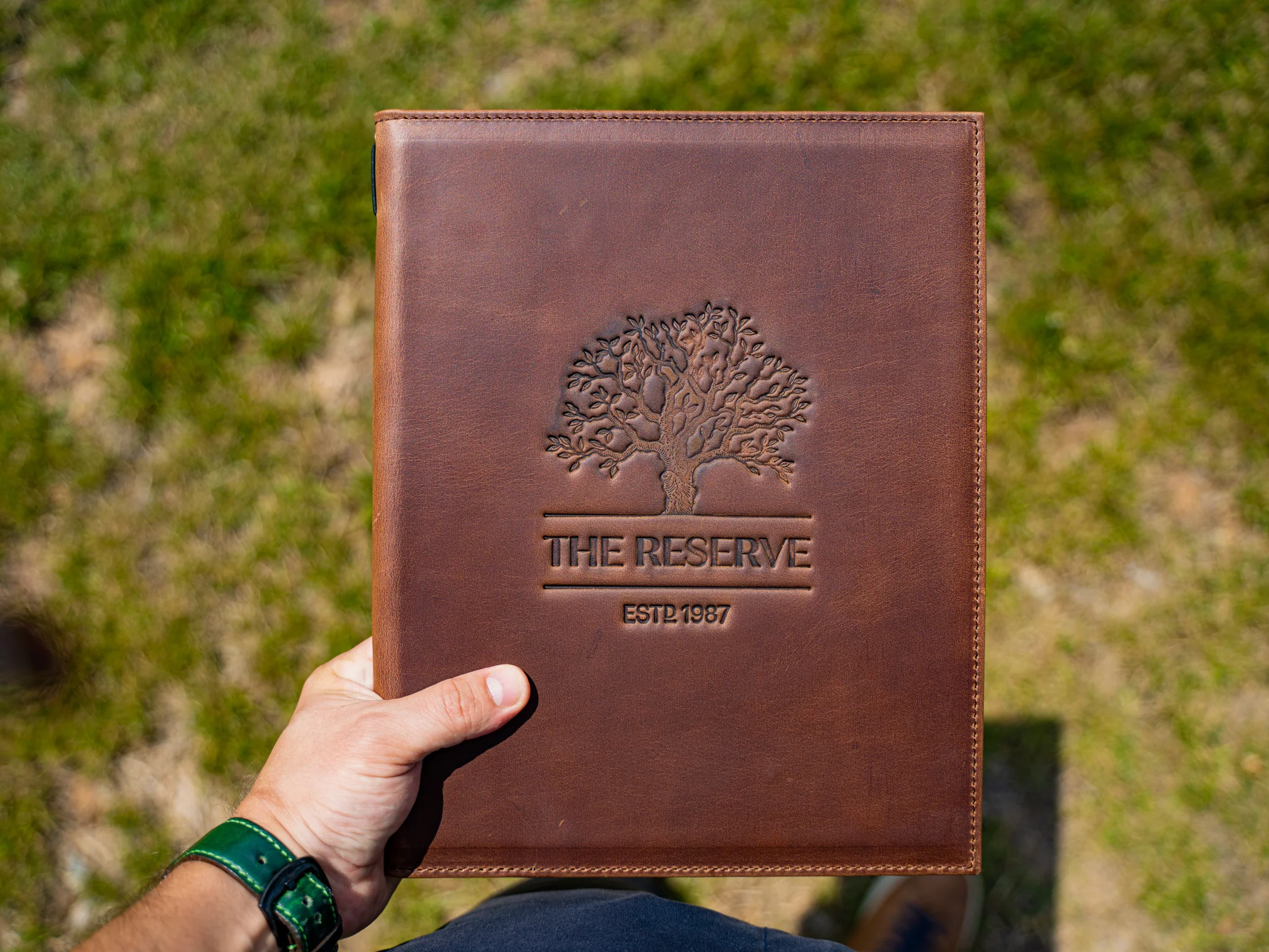Hard Cover Menu - Chestnut