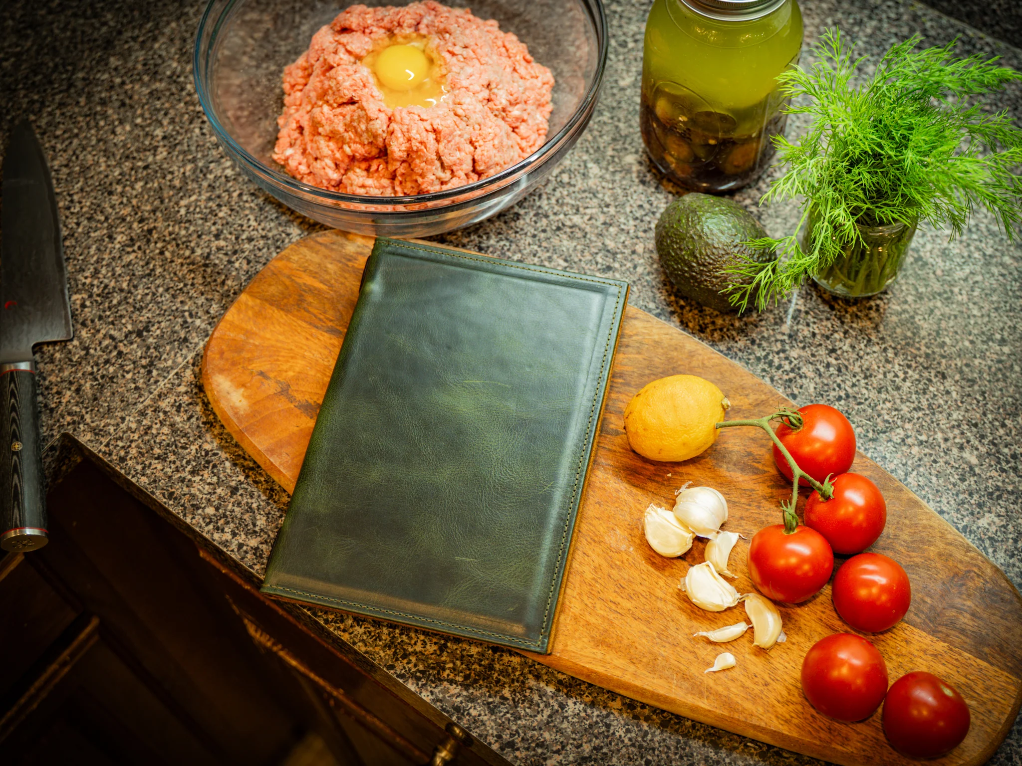 Hard Cover Menu - Green