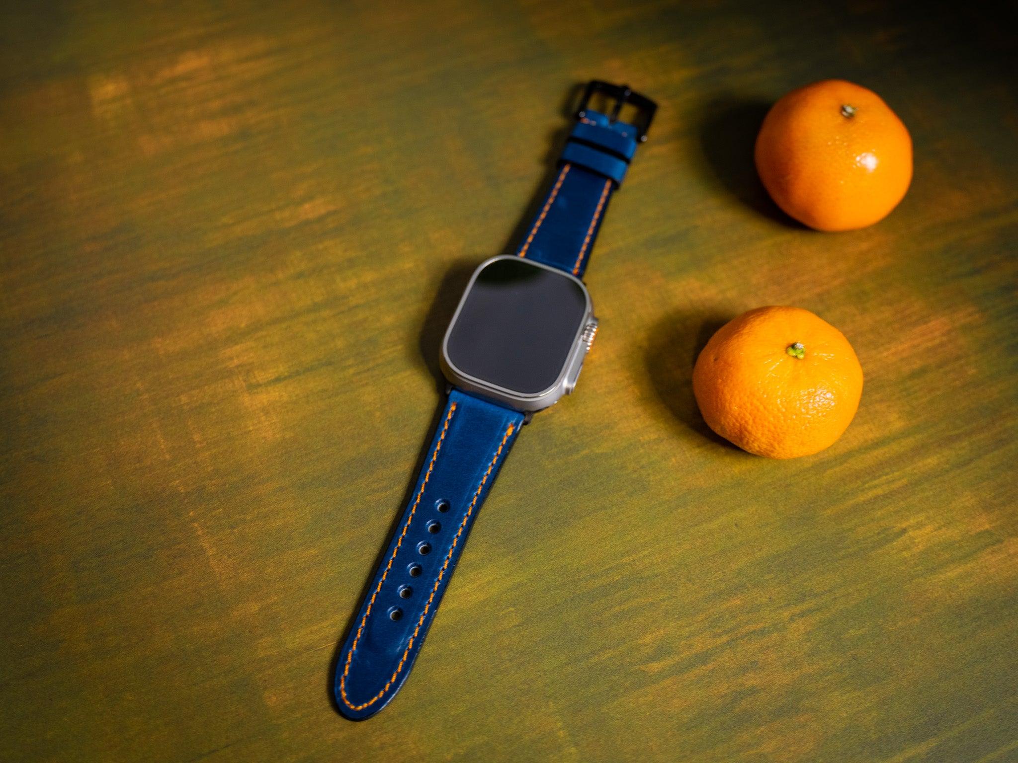 Milwaukee Leather Apple Watch Band - Blue - Image 3