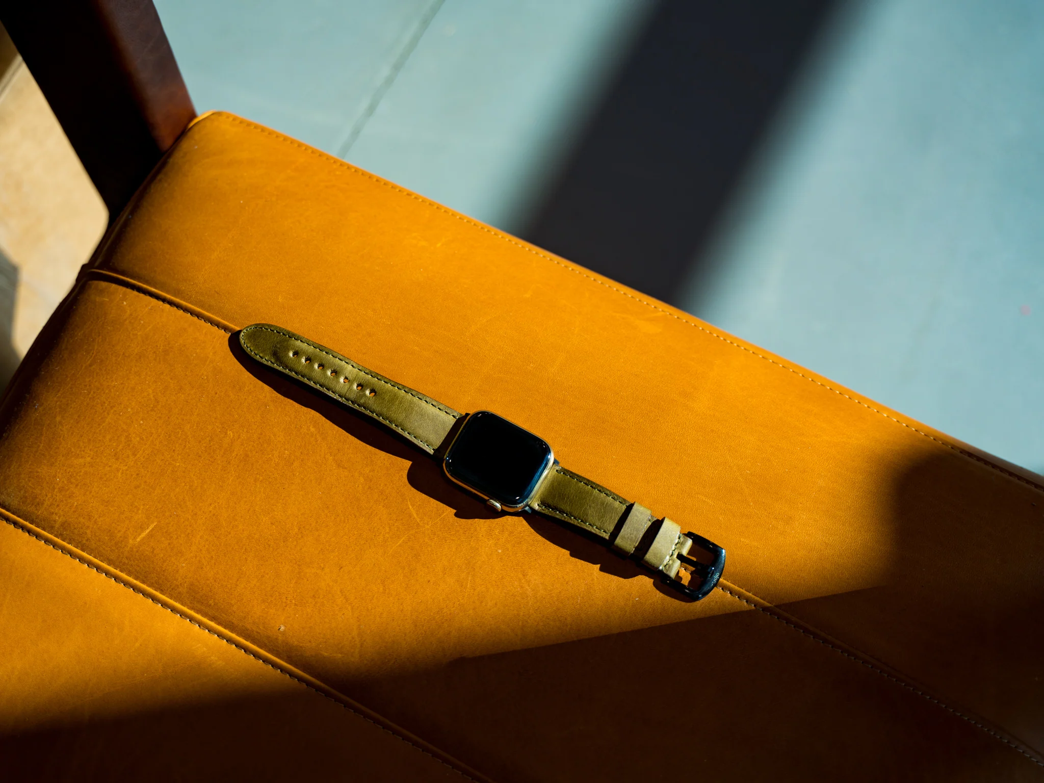 Milwaukee Leather Apple Watch Band - Olive - Image 3