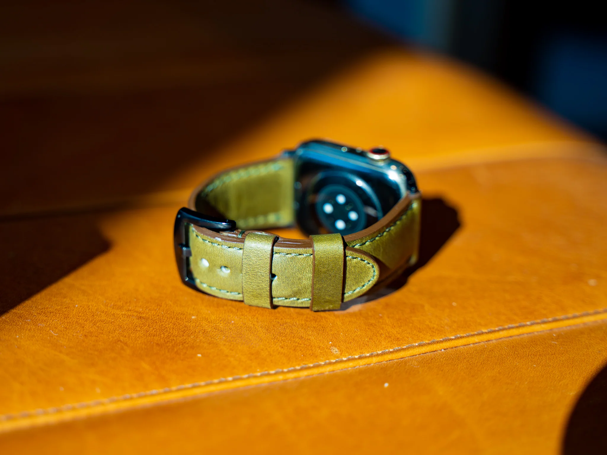 Milwaukee Leather Apple Watch Band - Olive - Image 5
