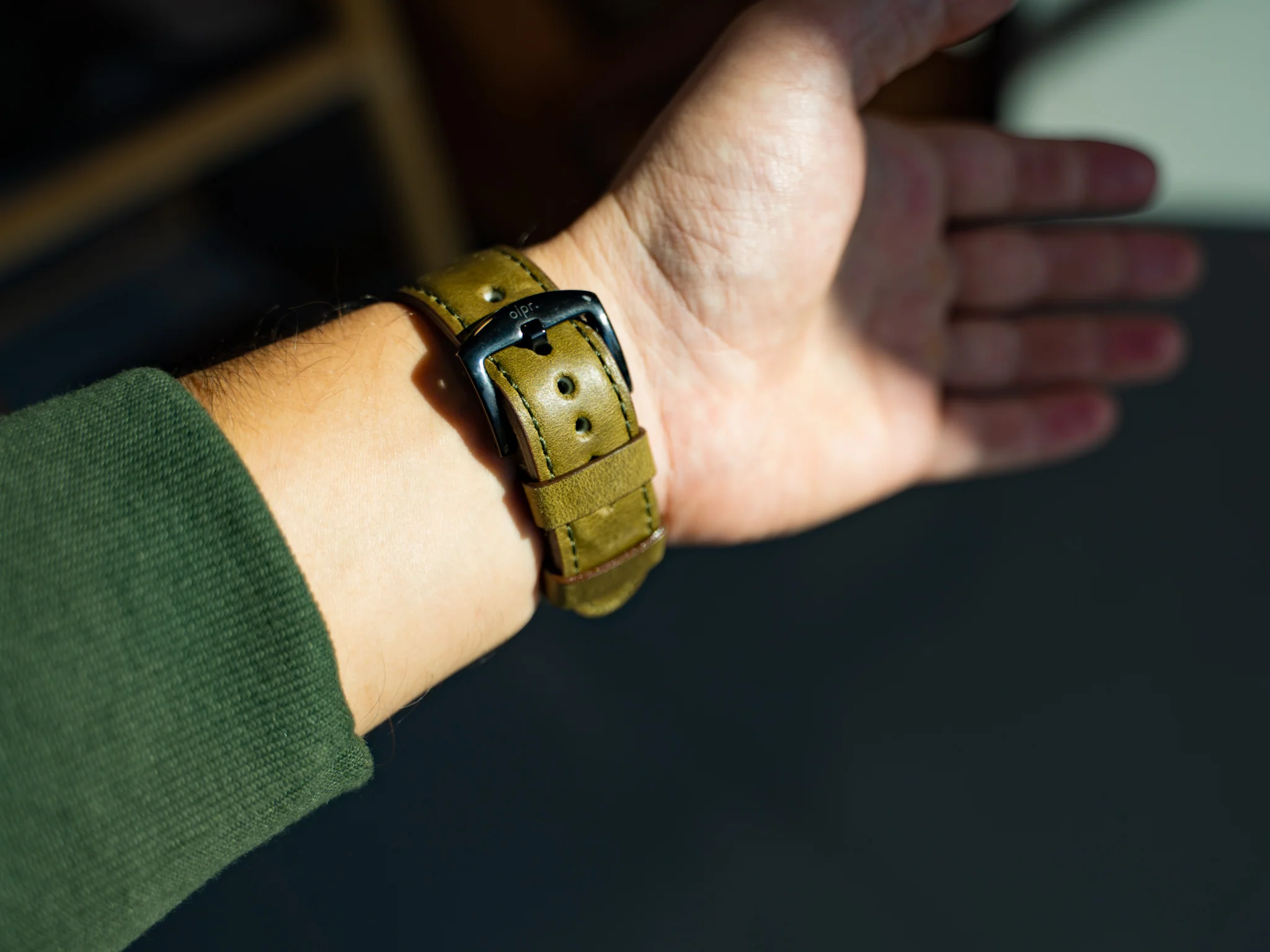 Milwaukee Leather Apple Watch Band - Olive - Image 7
