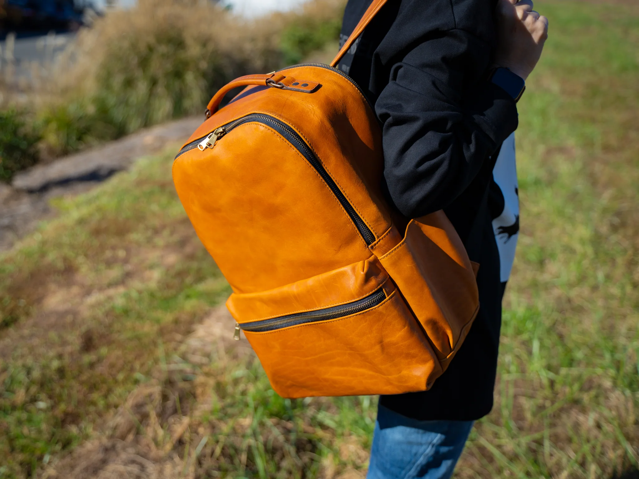 Milwaukee Leather Backpack Urban for Man - Natural - Image 4