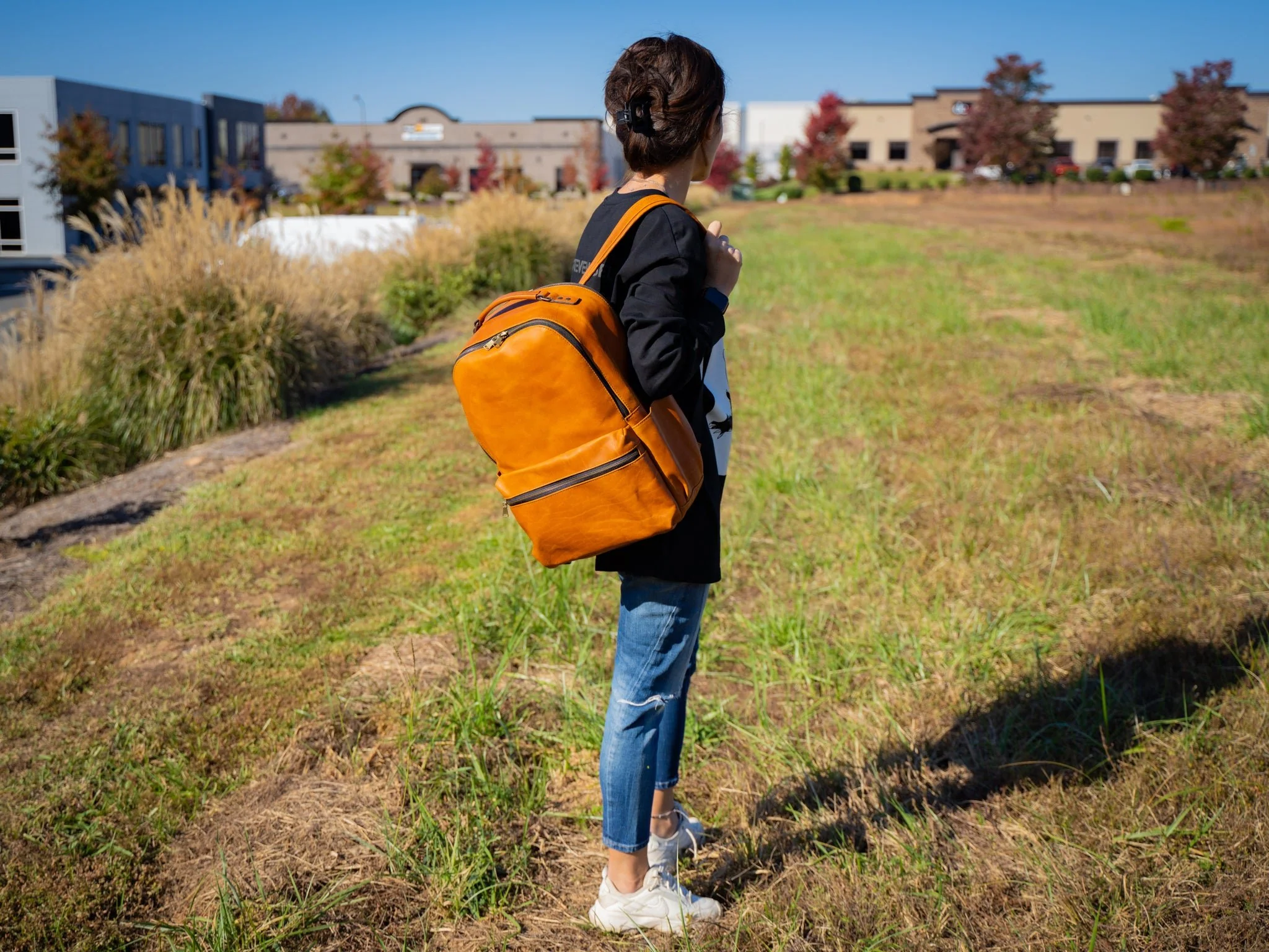 Milwaukee Leather Backpack Urban for Woman - Natural - Image 4