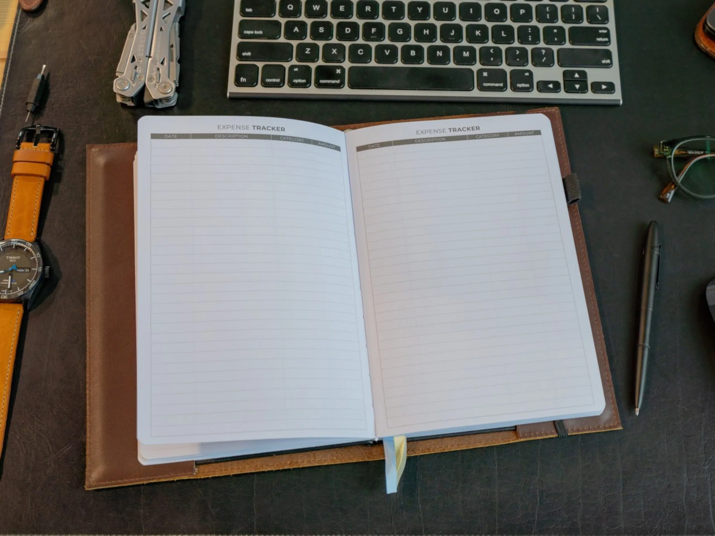 Milwaukee Leather Clever Fox Budget Planner - Chestnut - Image 6