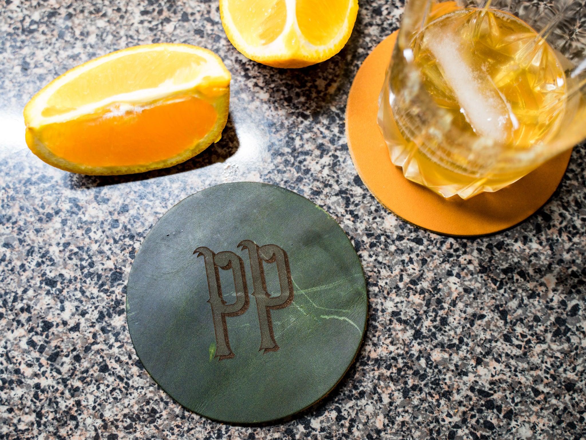 Milwaukee Leather Coaster - Green Moss