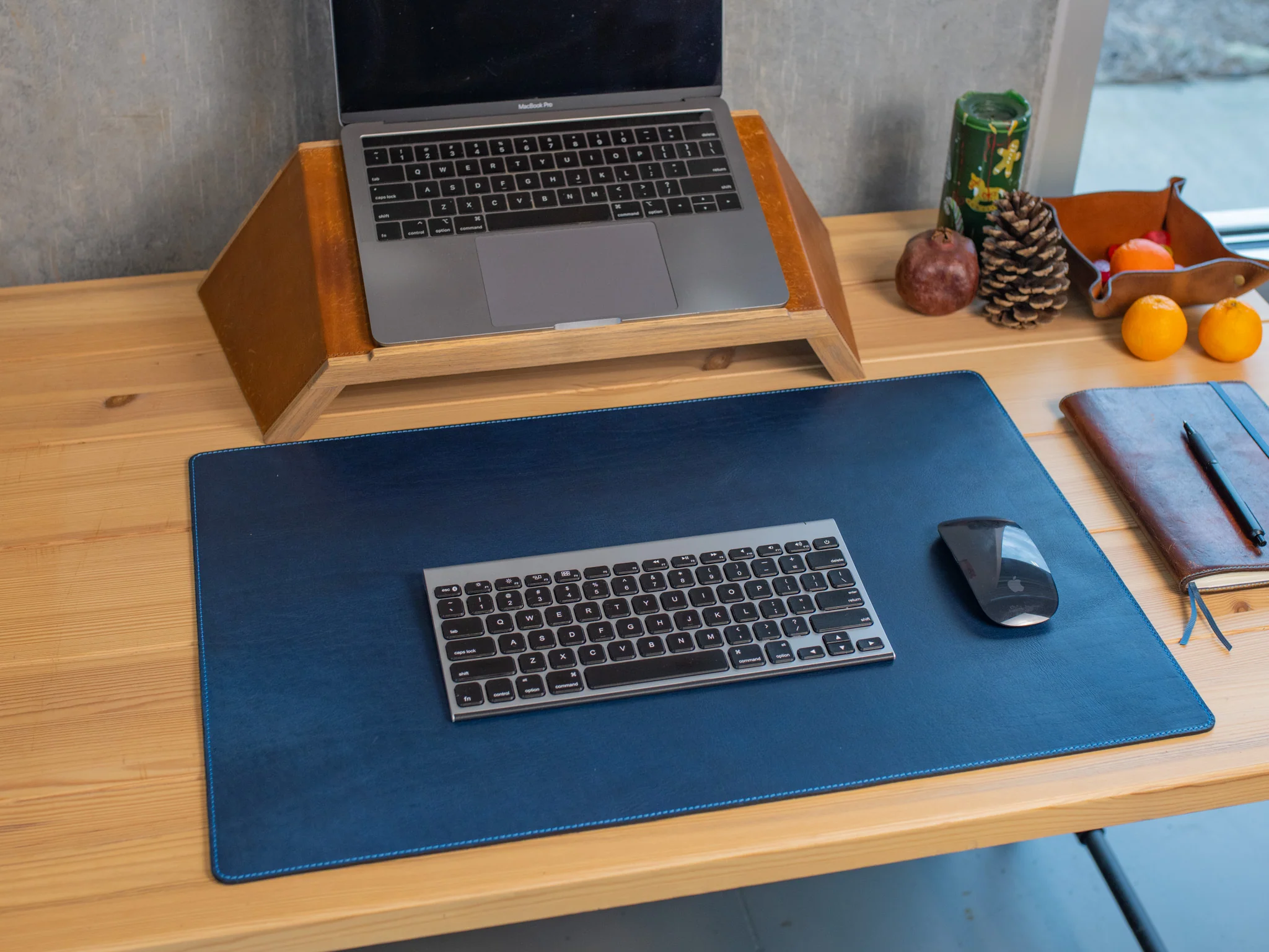 Milwaukee Leather Desk Pad - Blue - Image 4
