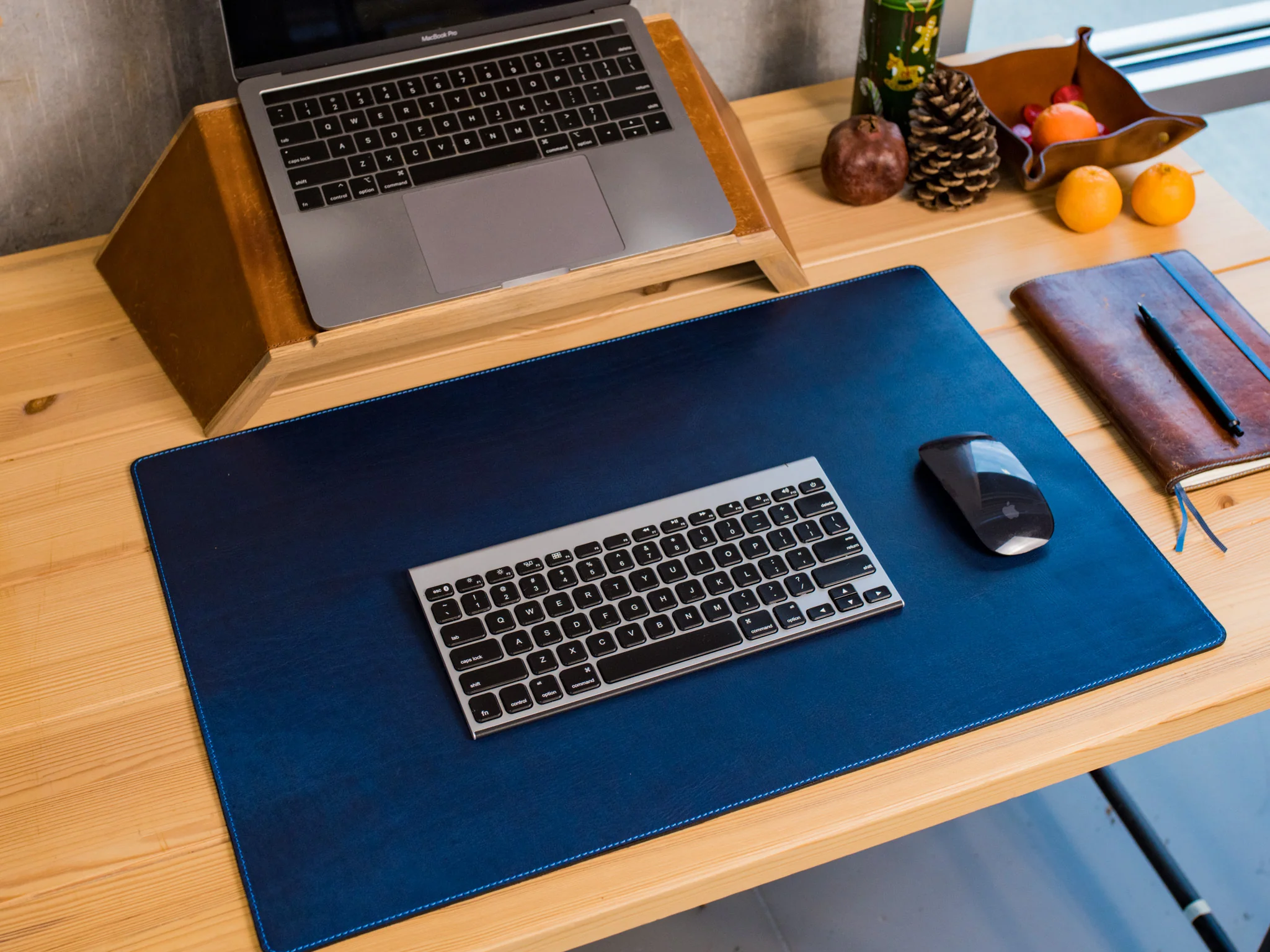 Milwaukee Leather Desk Pad - Blue - Image 5
