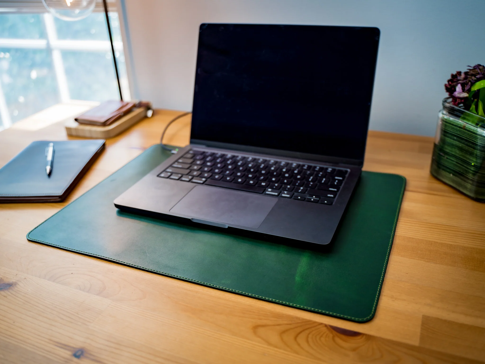 Milwaukee Leather Desk Pad - Green Moss - Image 3