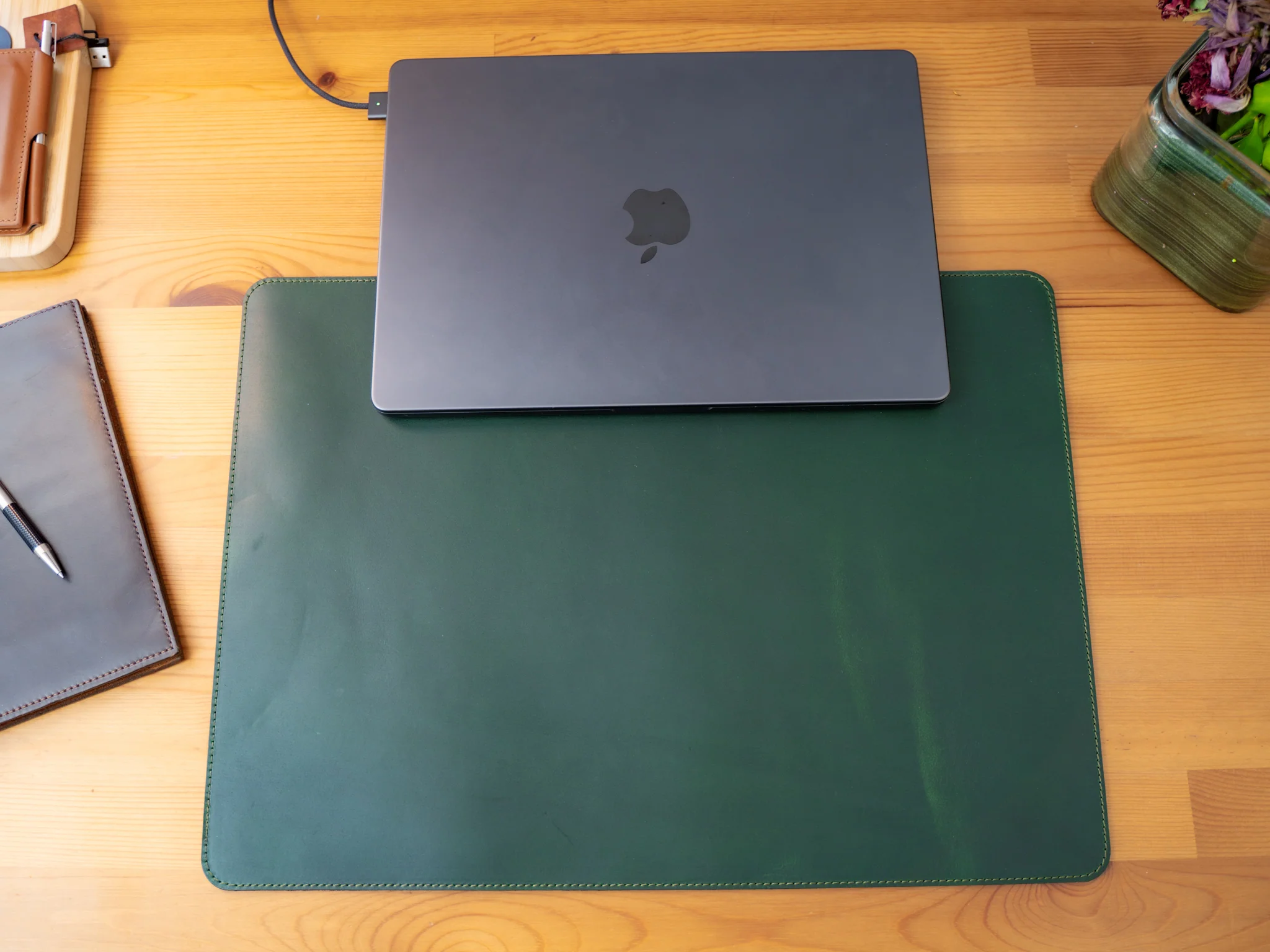 Milwaukee Leather Desk Pad - Green Moss - Image 5