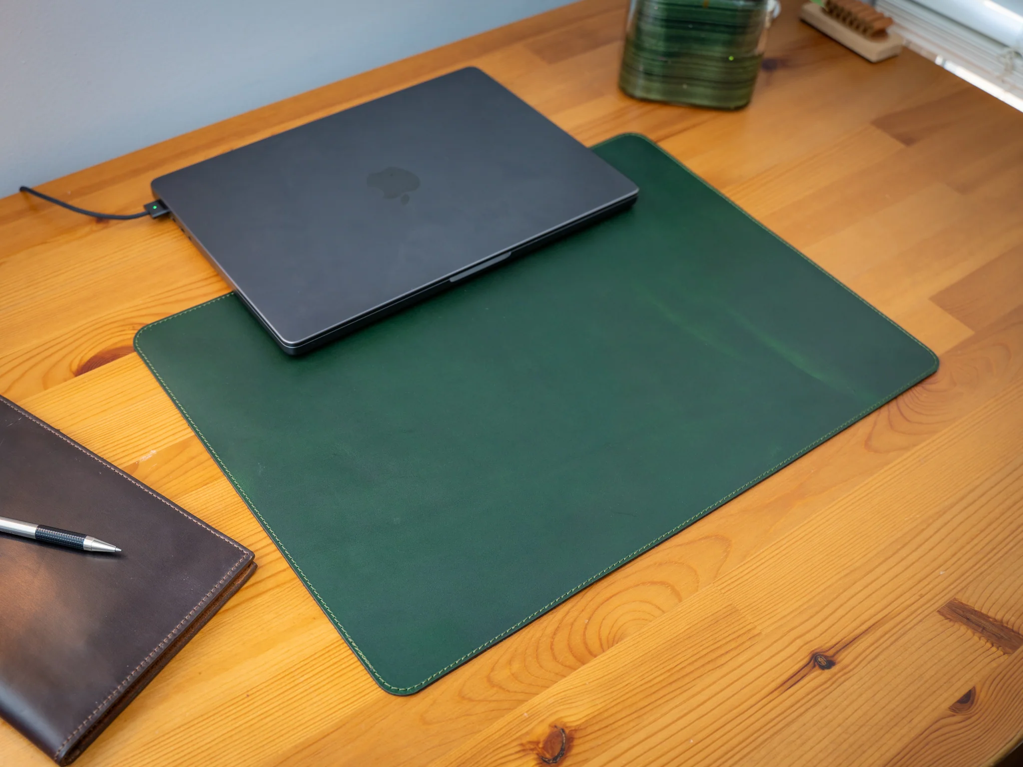 Milwaukee Leather Desk Pad - Green Moss - Image 6