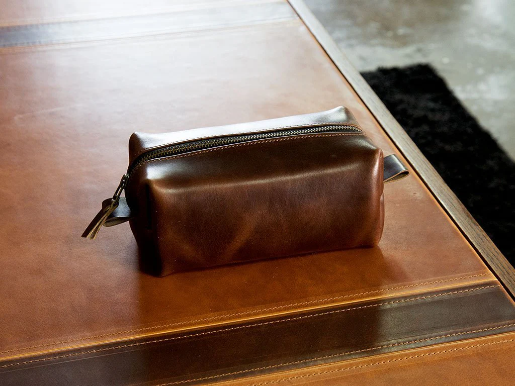 Milwaukee Leather Dopp Kit - Brown - Image 4