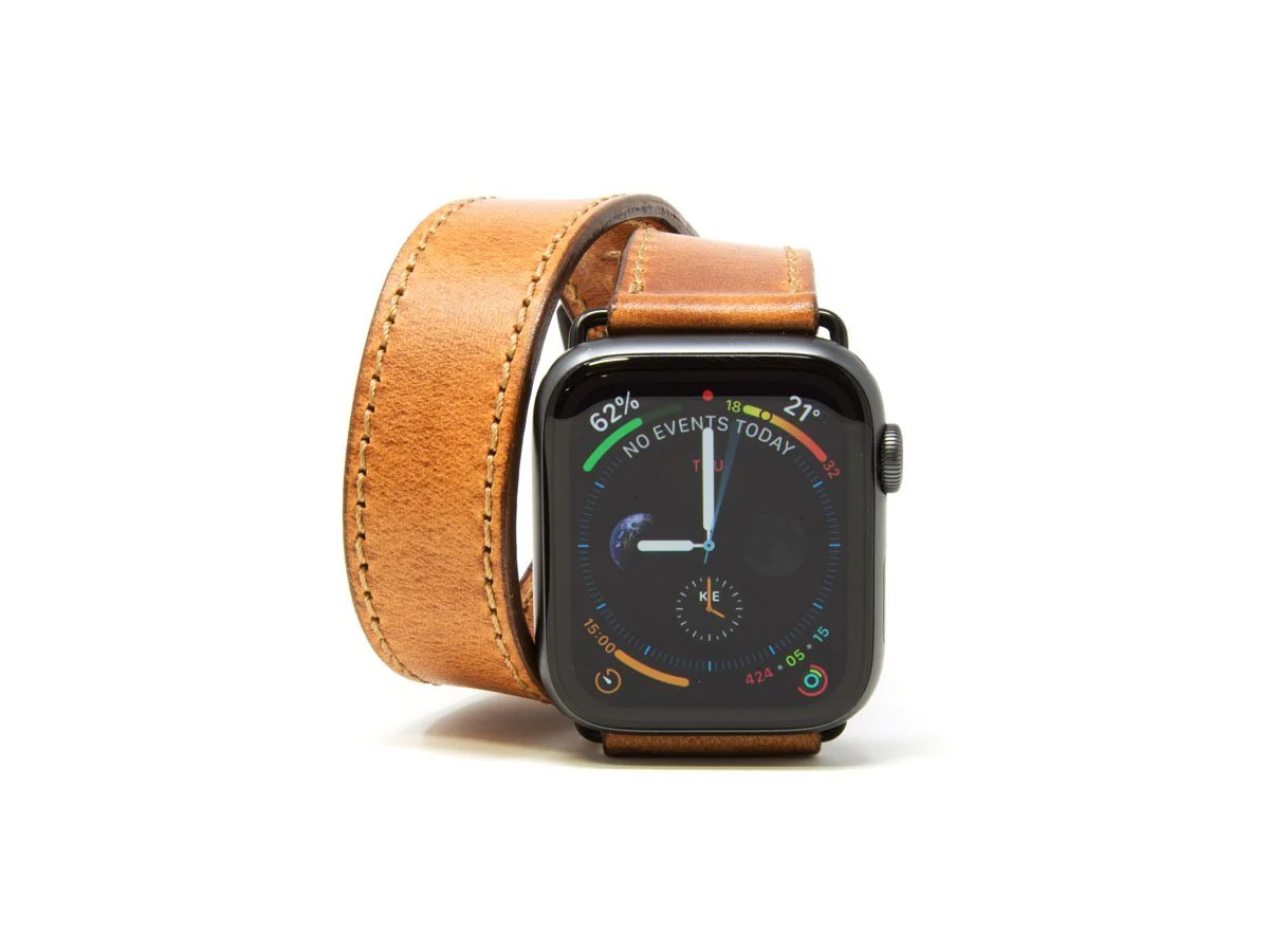 Milwaukee Leather Double Wrap Apple Watch Band - Natural - Image 2