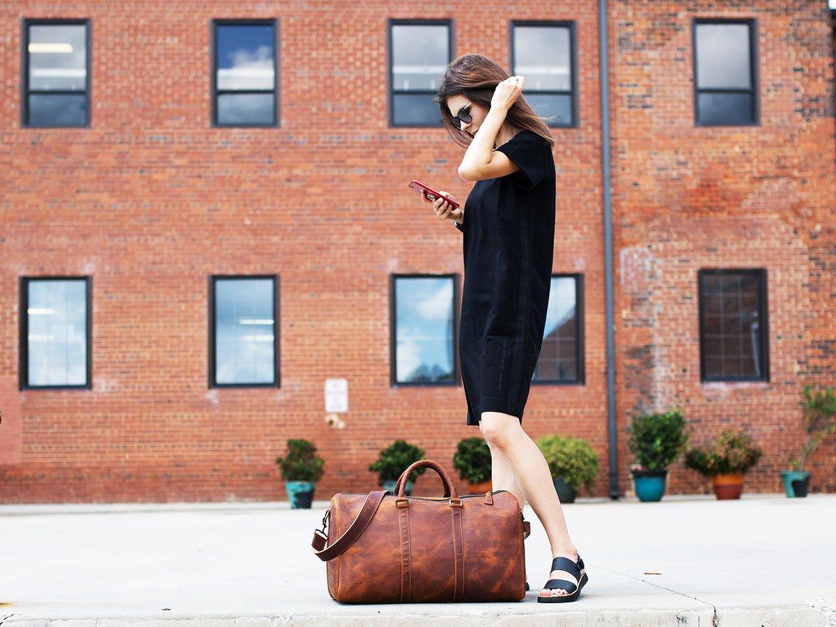 Milwaukee Leather Duffle Bag - Ginger - Image 5