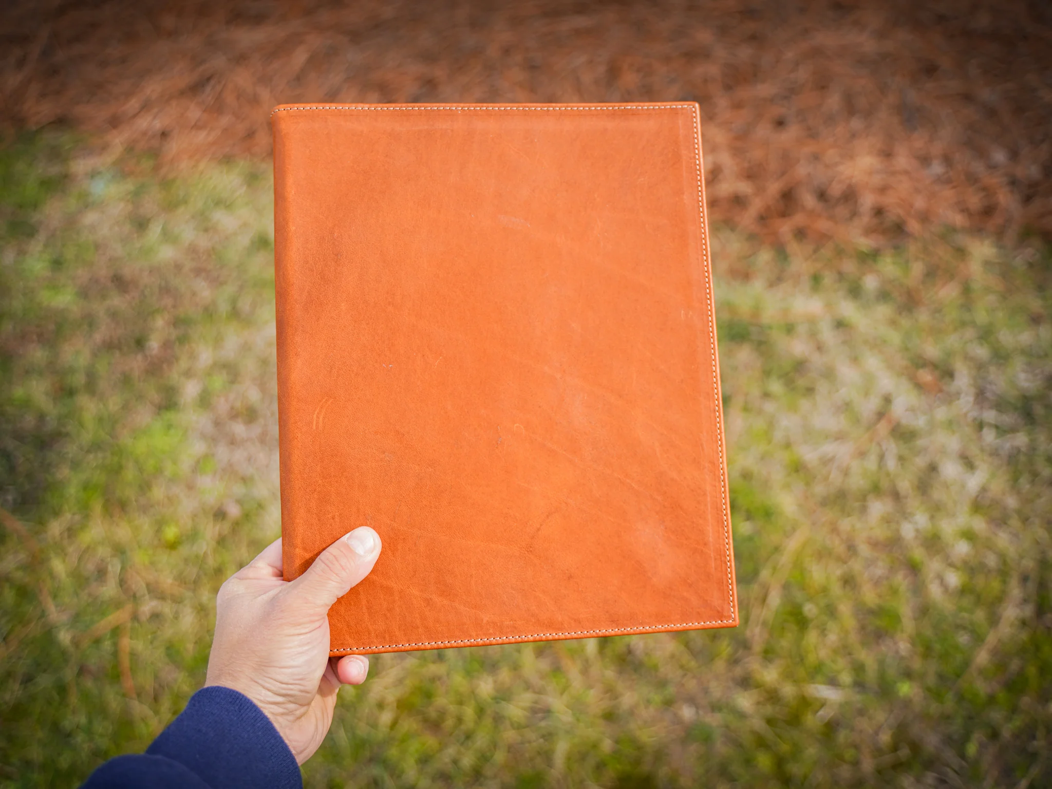 Milwaukee Leather Hardcover Menu with Corners - Natural - Image 3