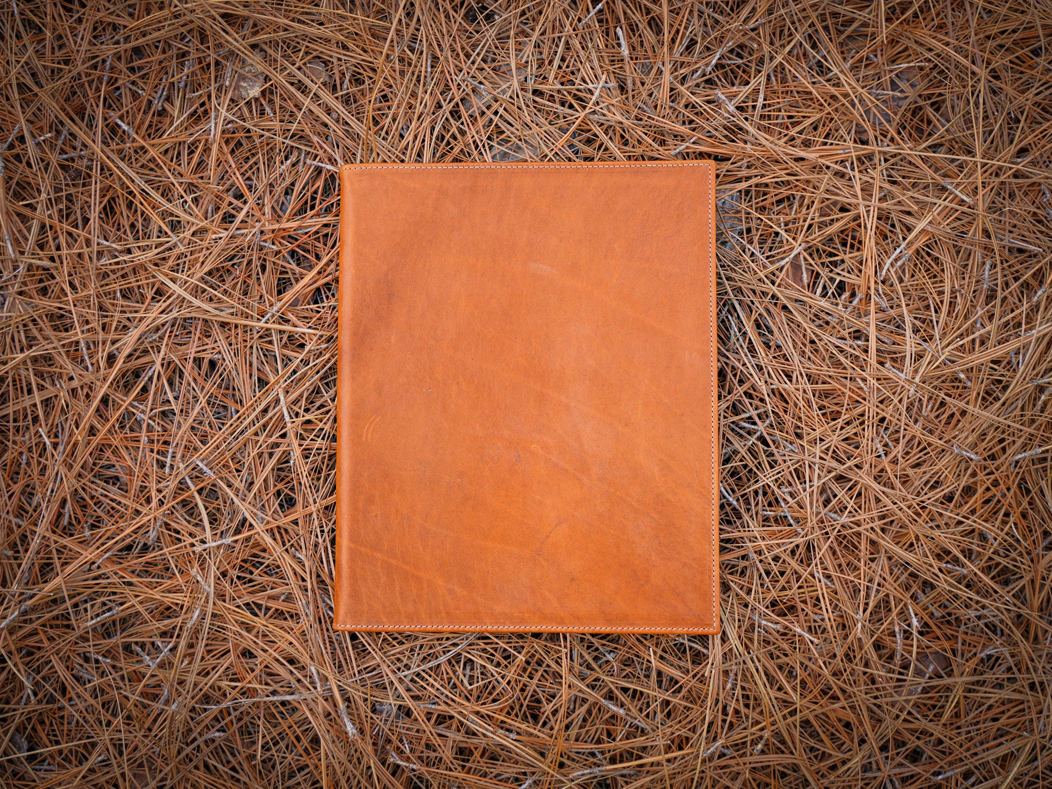 Milwaukee Leather Hardcover Menu with Corners - Natural - Image 4