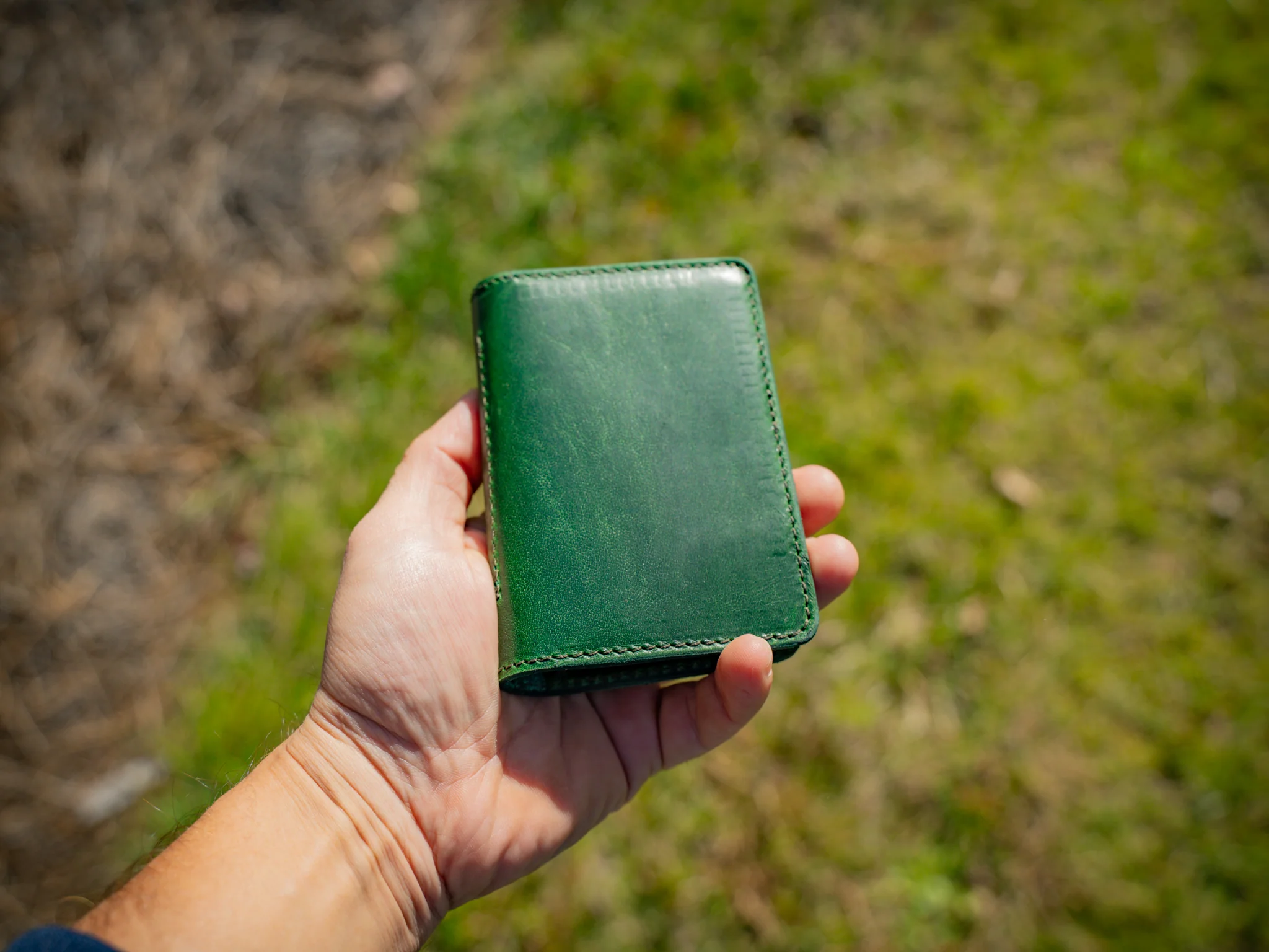 Milwaukee Leather Journal Wallet 3.0 with Pen XS - Emerald Green - Image 4