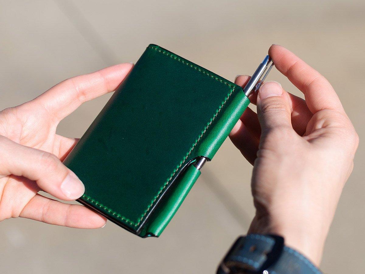 Milwaukee Leather Journal Wallet with Pen XS - Green - Image 3
